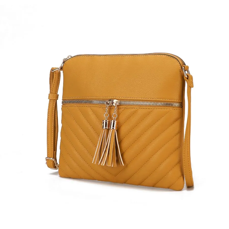 Winnie Quilted Vegan Leather Womens Crossbody