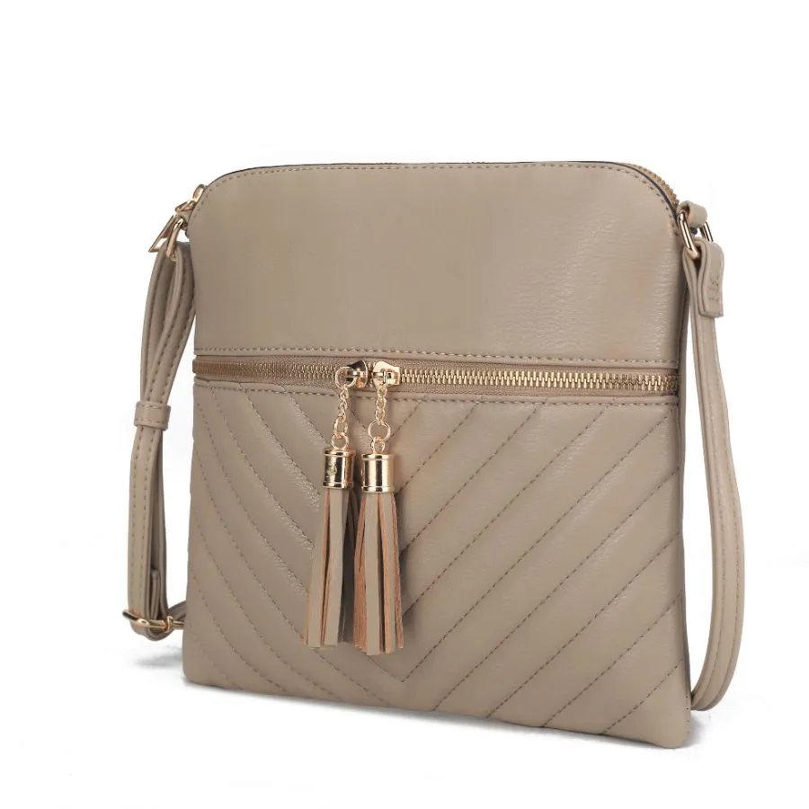 Winnie Quilted Vegan Leather Womens Crossbody