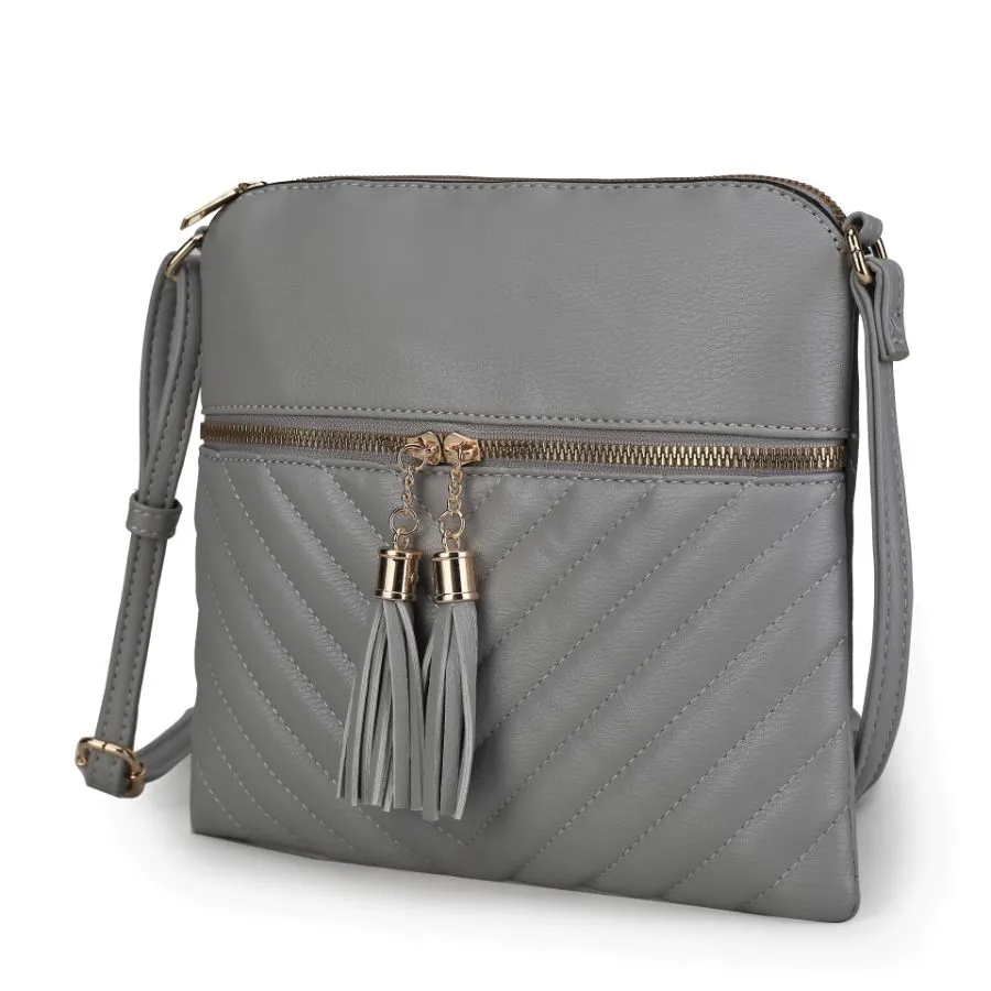 Winnie Quilted Vegan Leather Womens Crossbody