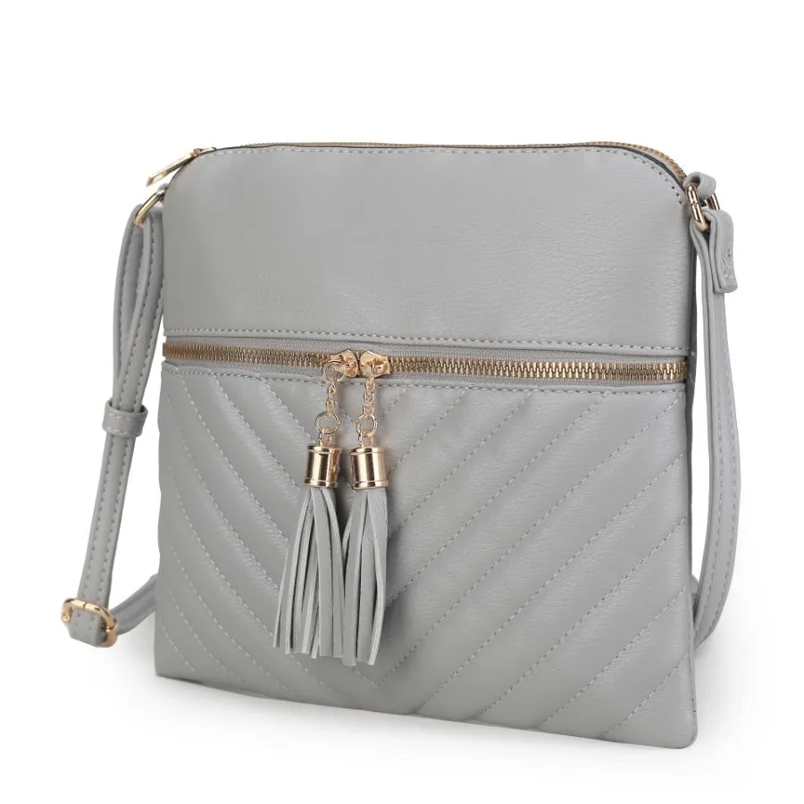 Winnie Quilted Vegan Leather Womens Crossbody