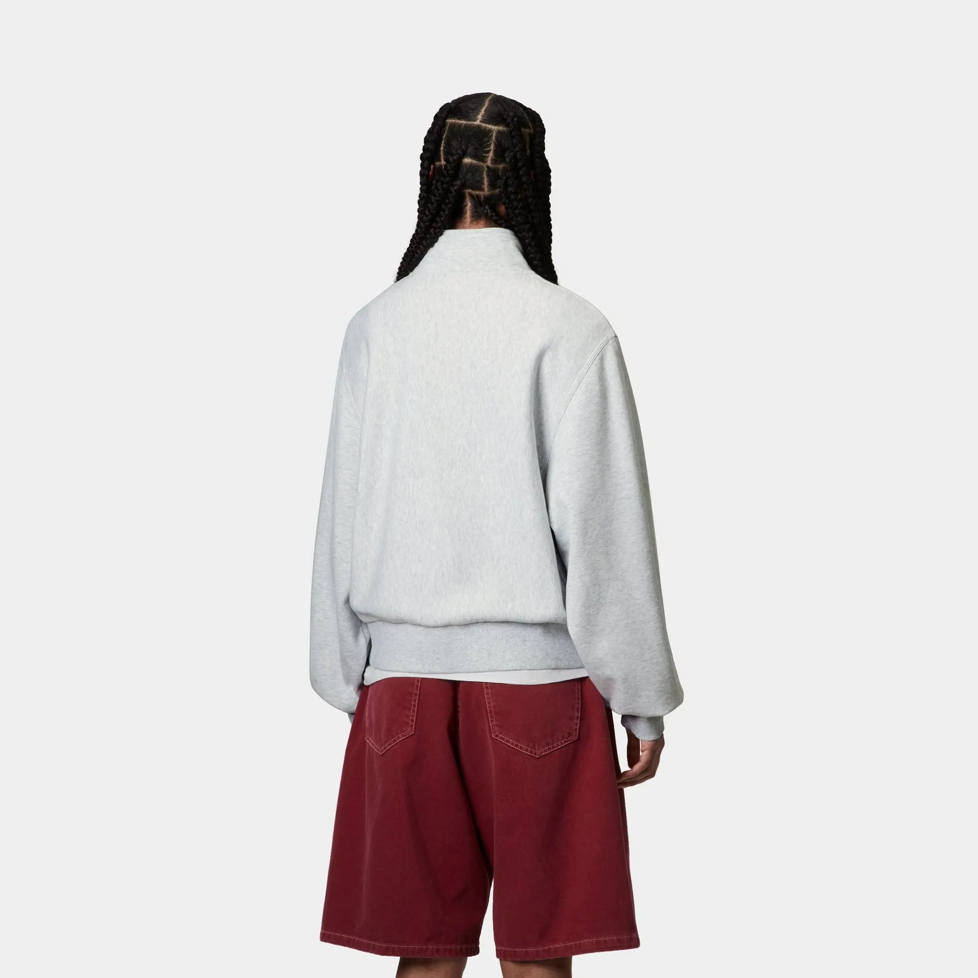 Womens American Script High Neck Sweatshirt | Ash Heather Carhartt WIP