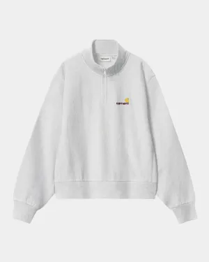 Womens American Script High Neck Sweatshirt | Ash Heather Carhartt WIP