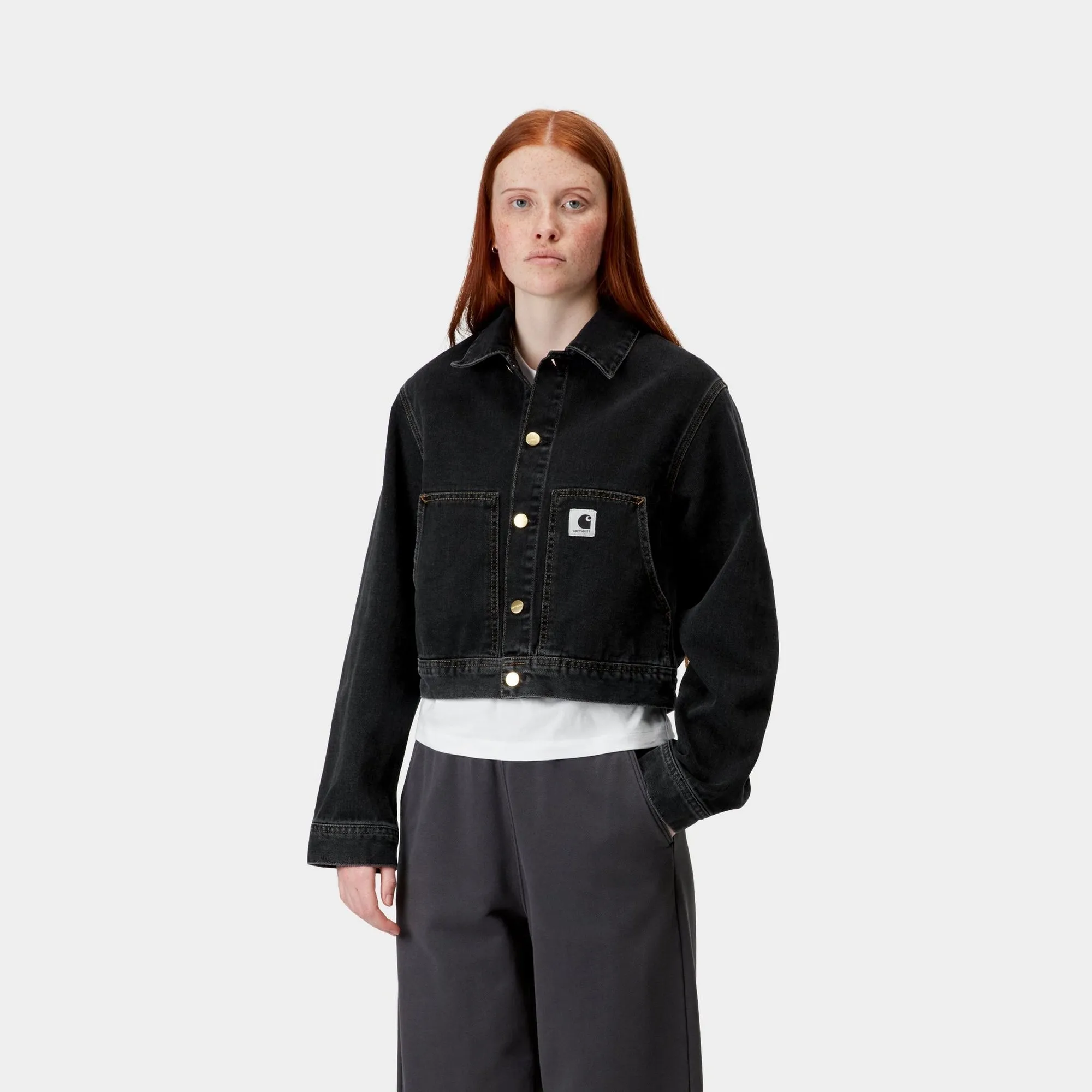 Womens Arca Jacket | Black (stone washed) Carhartt WIP