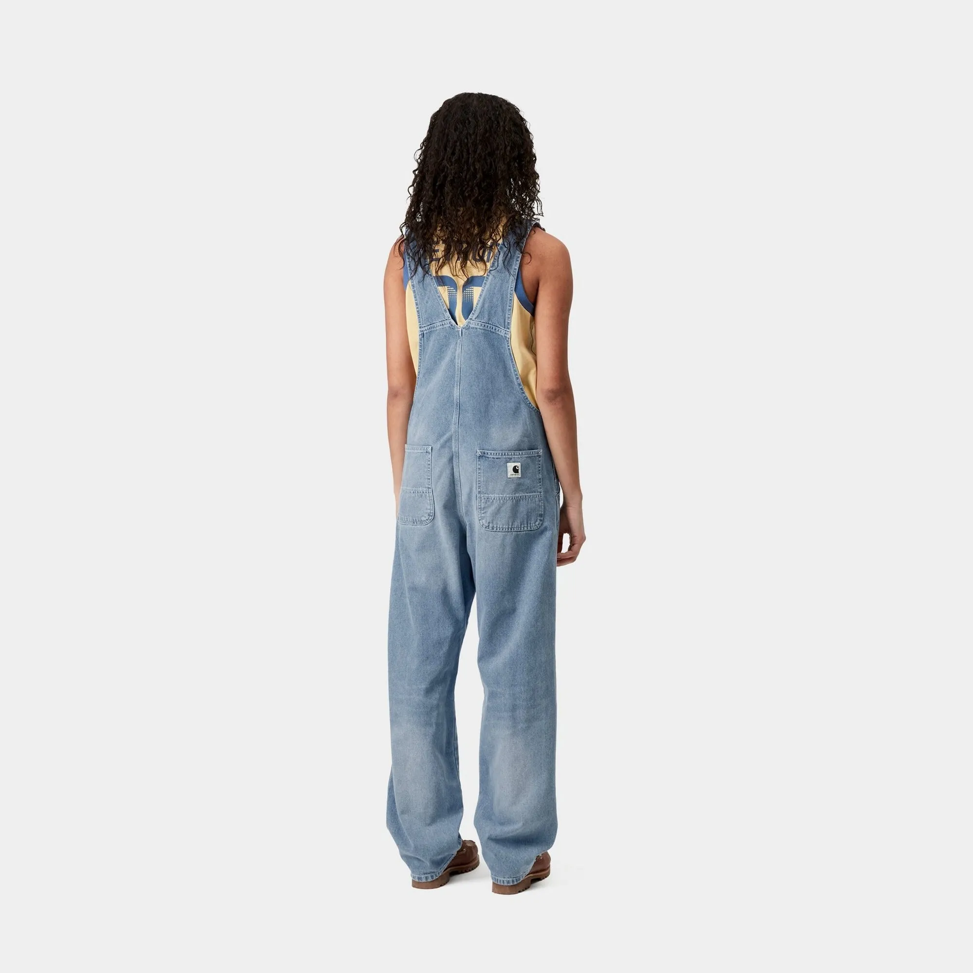 Womens Bib Overall Straight | Blue (light true washed) Carhartt WIP