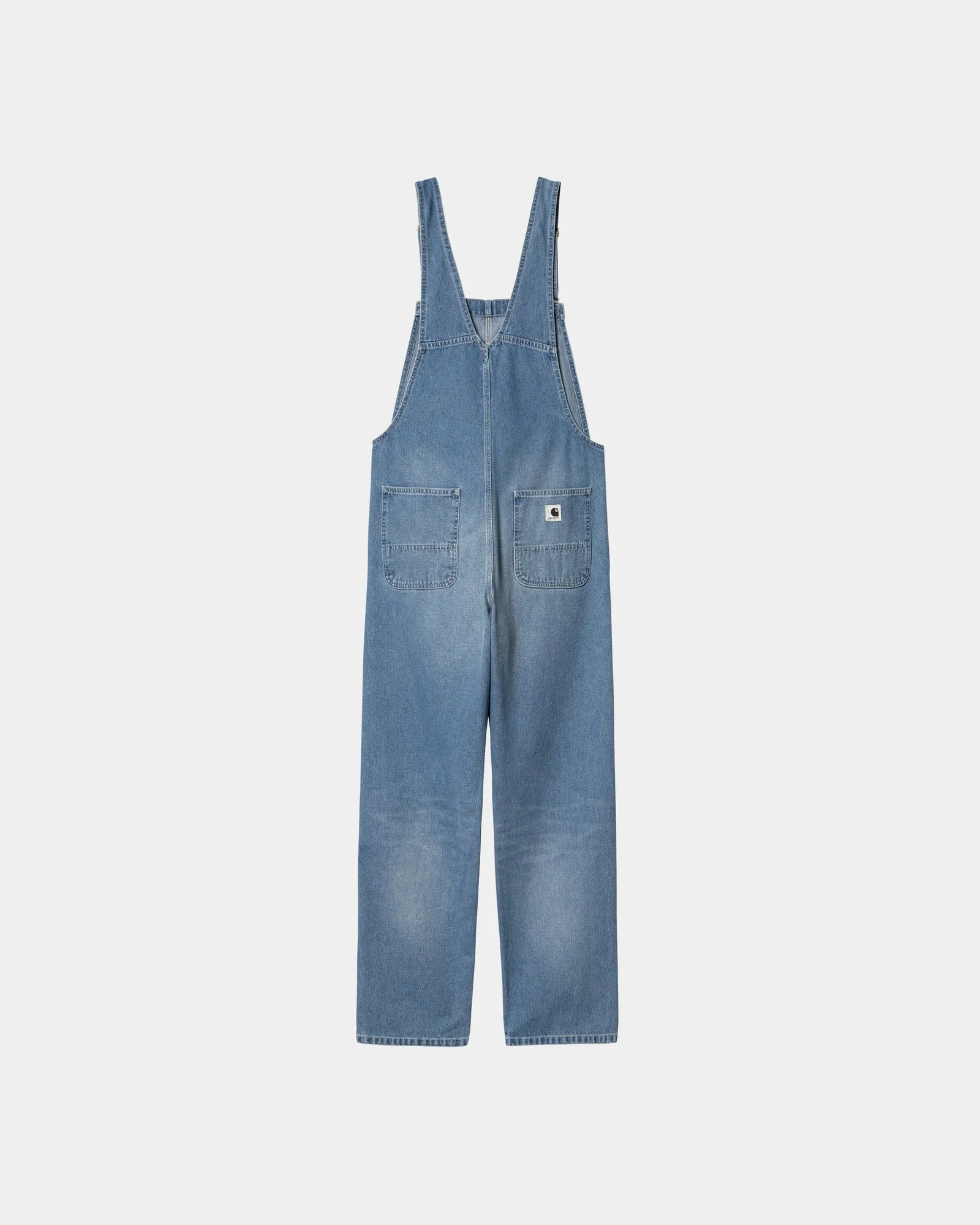 Womens Bib Overall Straight | Blue (light true washed) Carhartt WIP