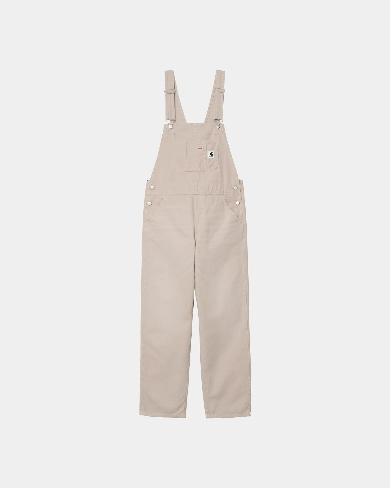 Womens Bib Overall Straight - Canvas | Dusky Beige (stone canvas) Carhartt WIP