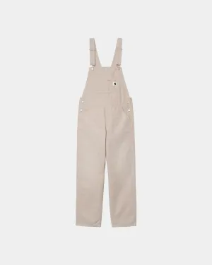 Womens Bib Overall Straight - Canvas | Dusky Beige (stone canvas) Carhartt WIP