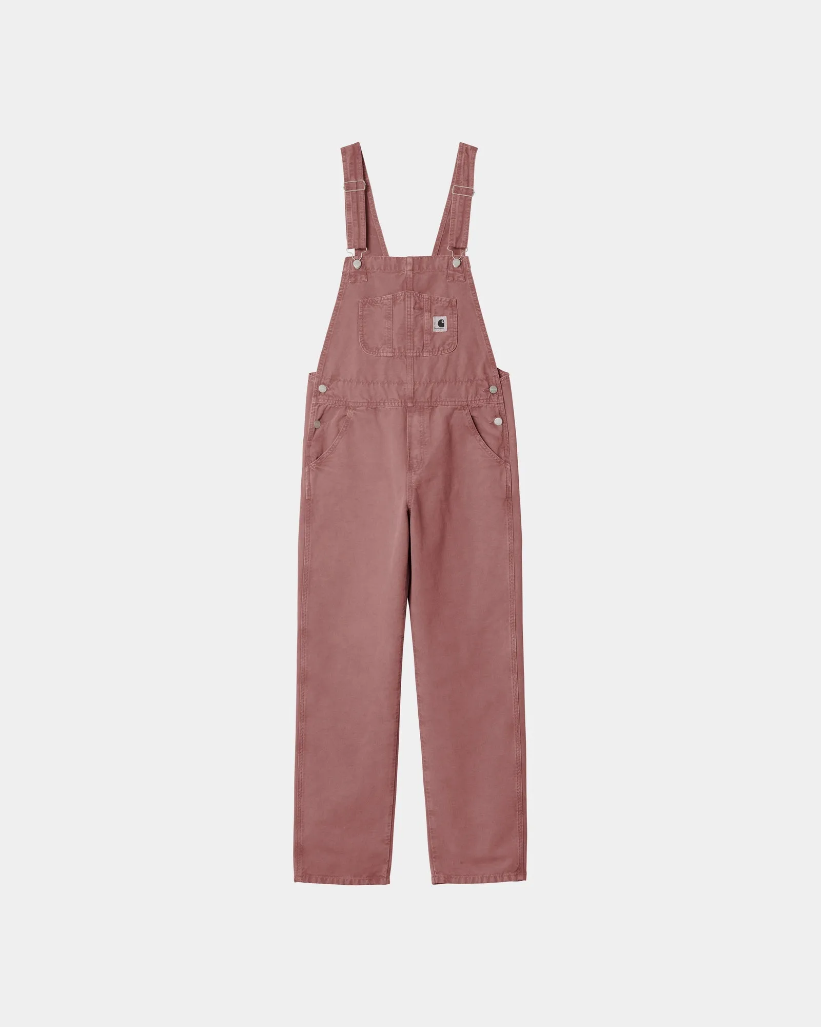 Womens Bib Overall Straight - Canvas | Dusky Pink (stone canvas) Carhartt WIP
