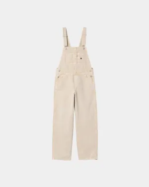 Womens Bib Overall Straight | Dusty Hamilton Brown (chalk wash) Carhartt WIP