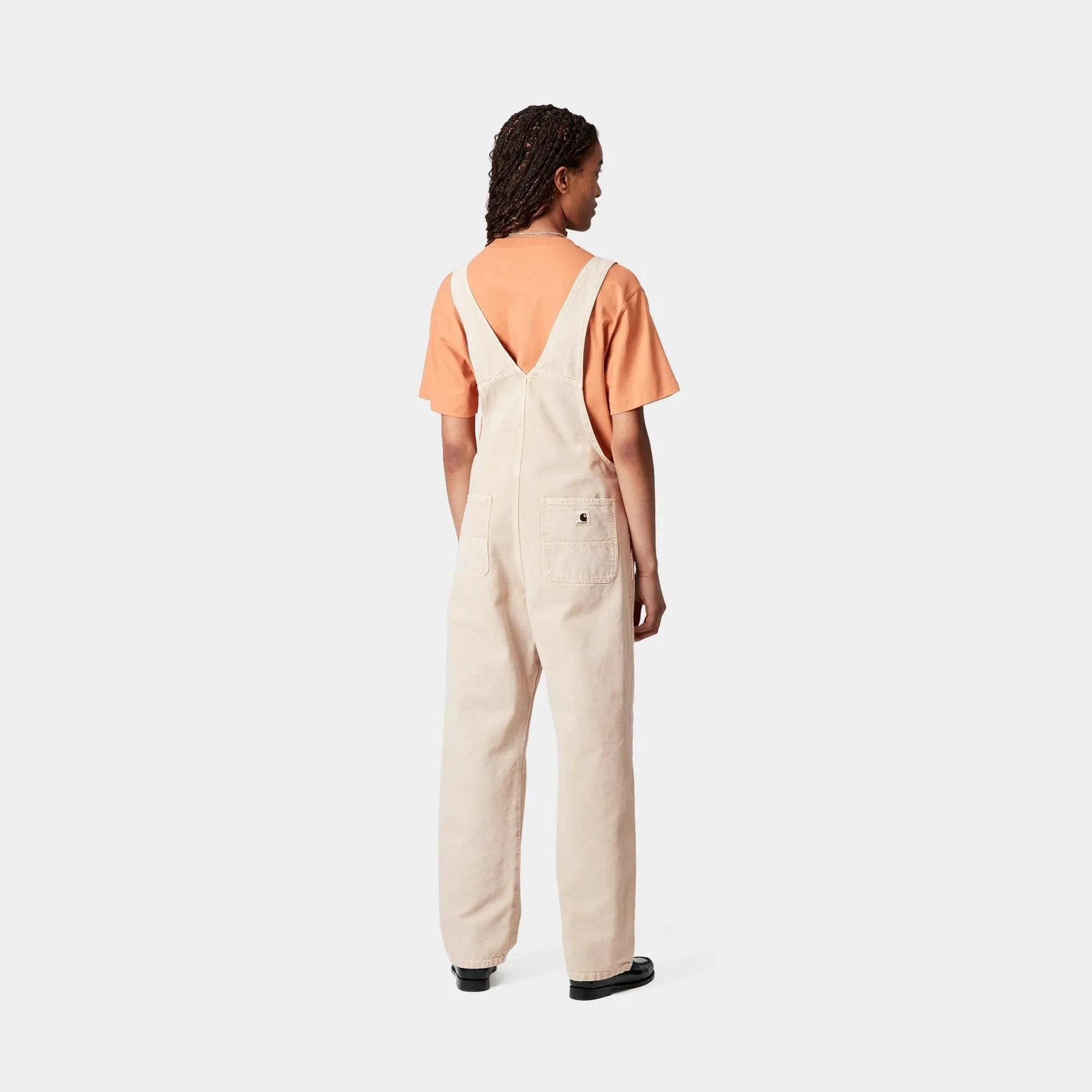 Womens Bib Overall Straight | Dusty Hamilton Brown (chalk wash) Carhartt WIP