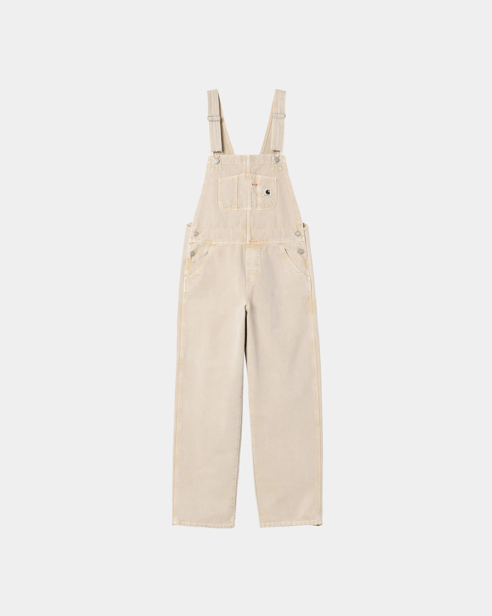 Womens Bib Overall Straight | Dusty Hamilton Brown (chalk wash) Carhartt WIP