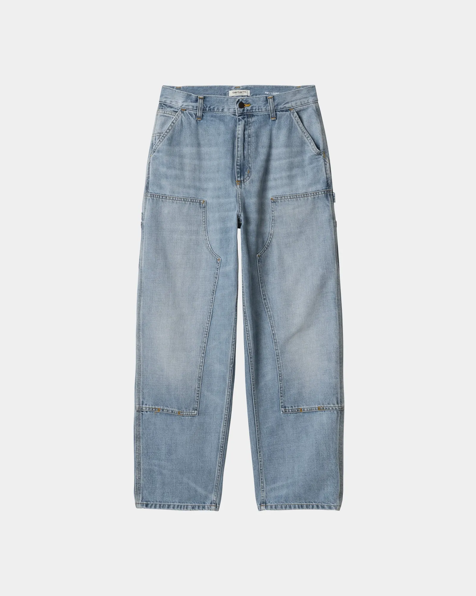 Womens Brandon Double Knee Pant | Blue (burst washed) Carhartt WIP