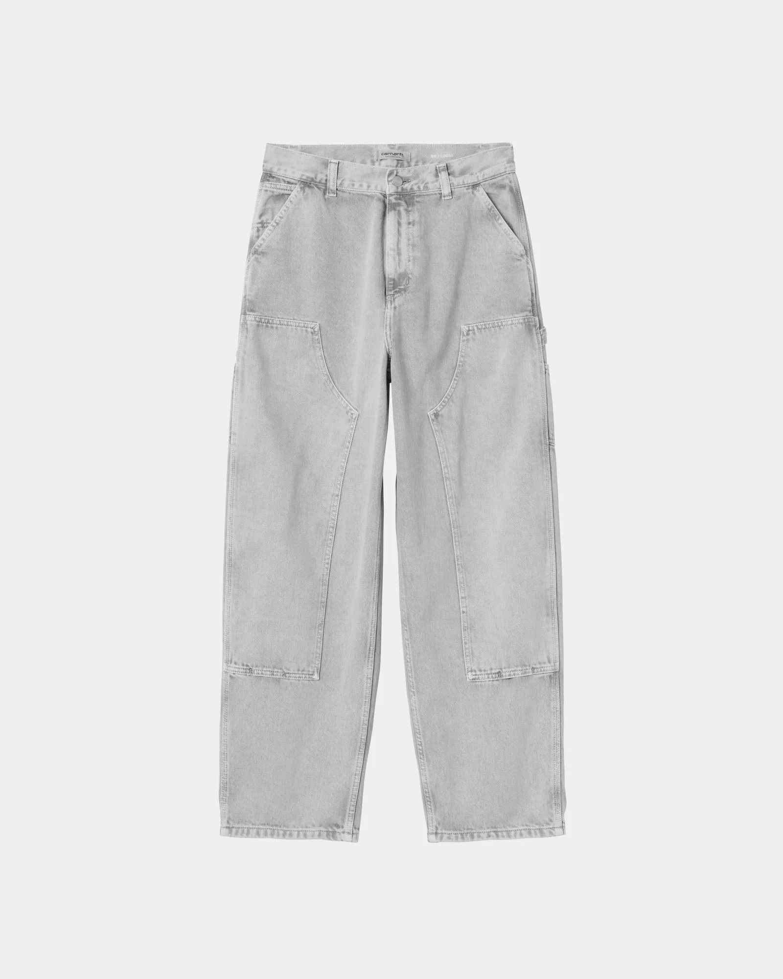 Womens Brandon Double Knee Pant - Chalk Wash | Black Carhartt WIP