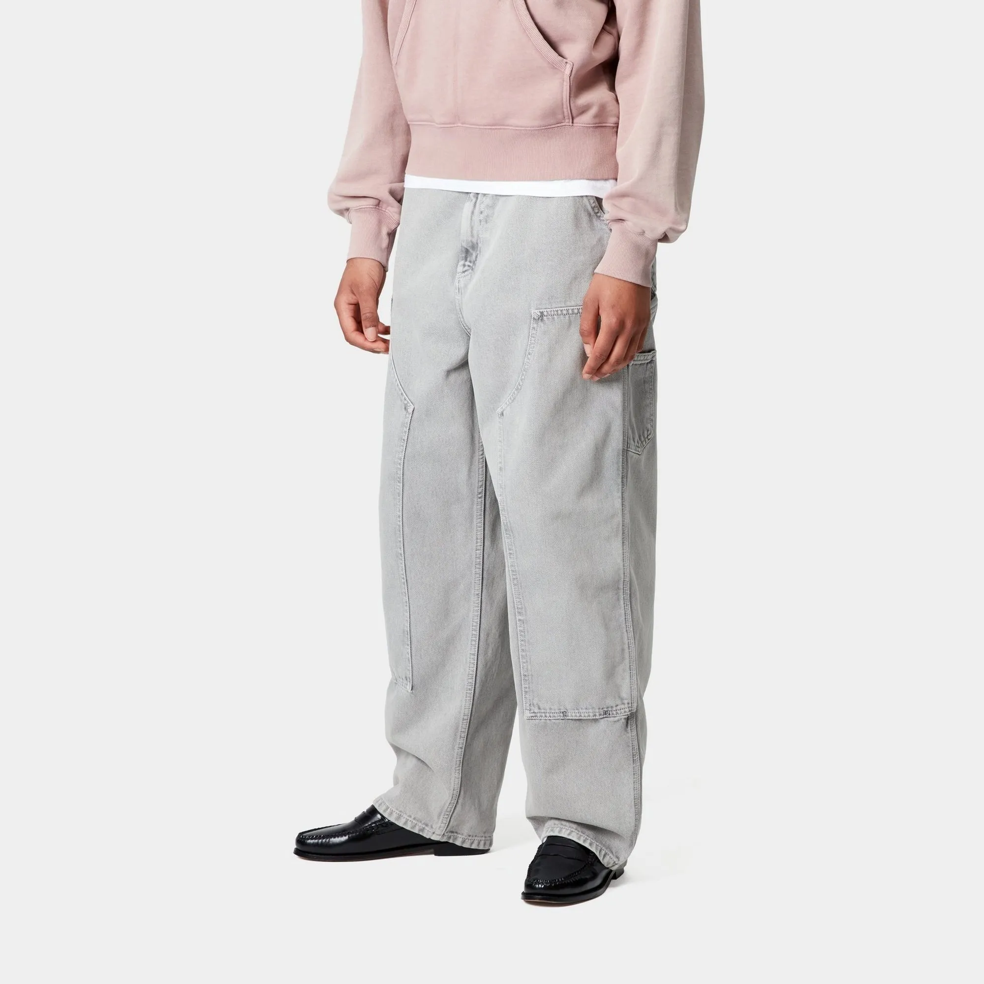 Womens Brandon Double Knee Pant - Chalk Wash | Black Carhartt WIP