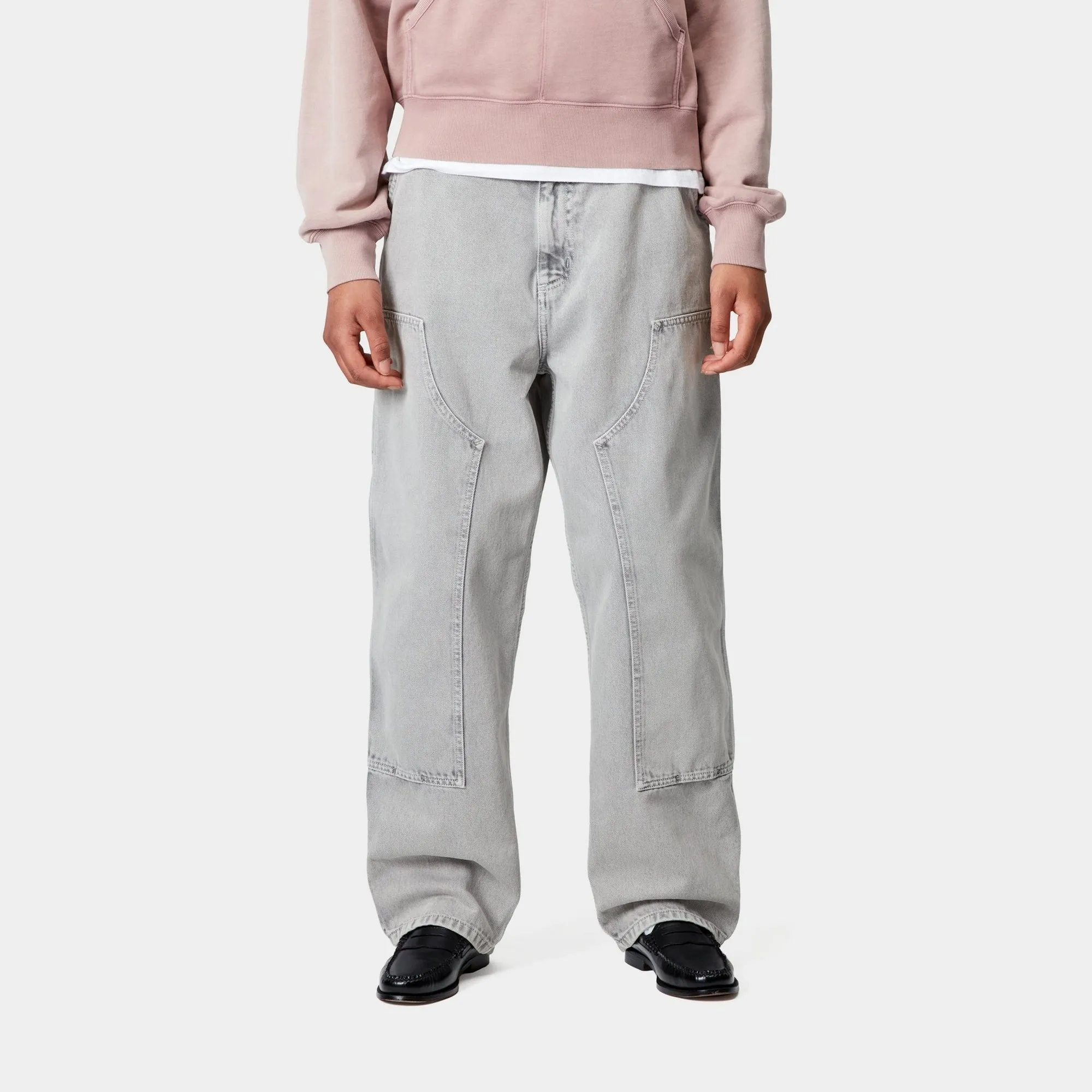 Womens Brandon Double Knee Pant - Chalk Wash | Black Carhartt WIP
