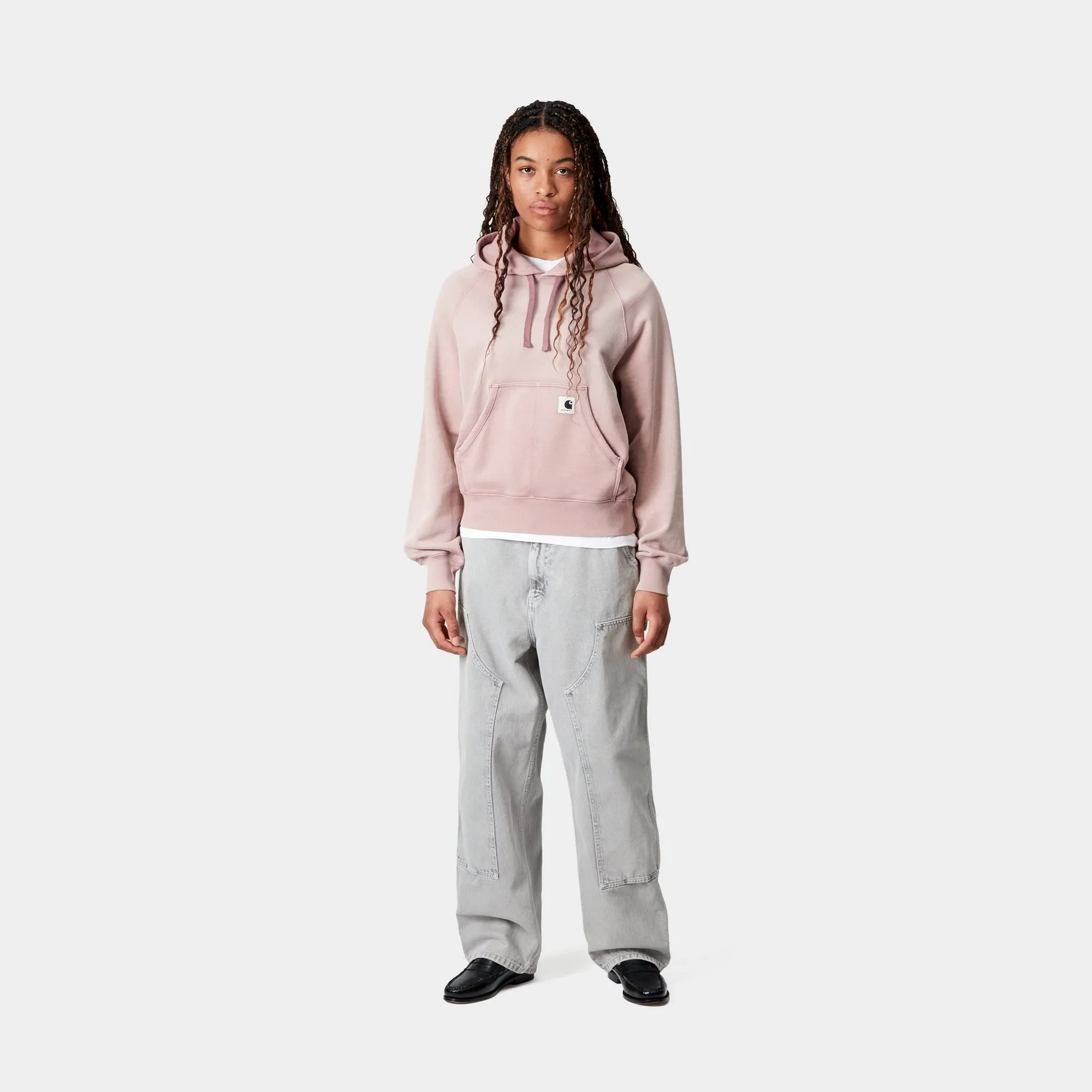 Womens Brandon Double Knee Pant - Chalk Wash | Black Carhartt WIP