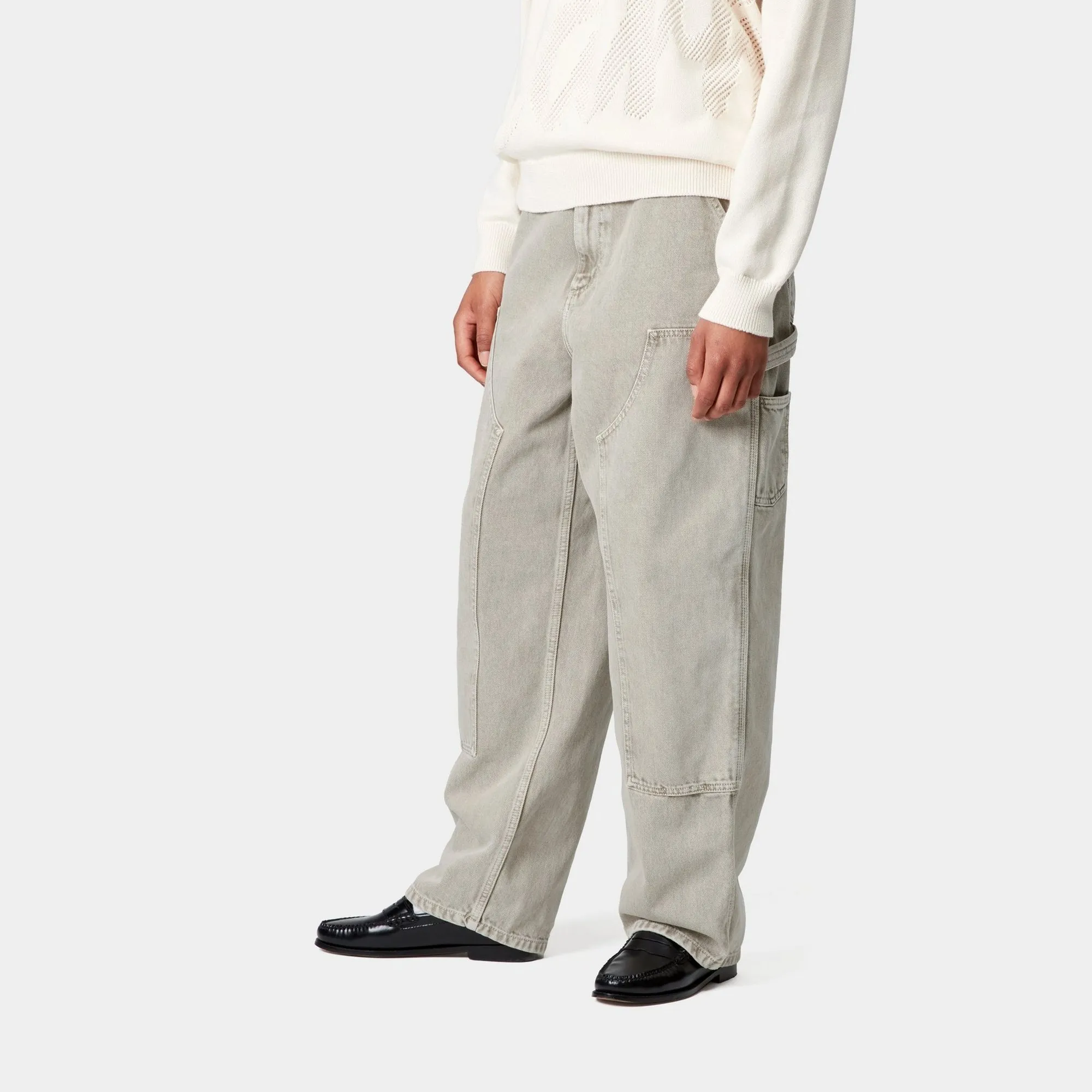 Womens Brandon Double Knee Pant - Chalk Wash | Opuntia Carhartt WIP