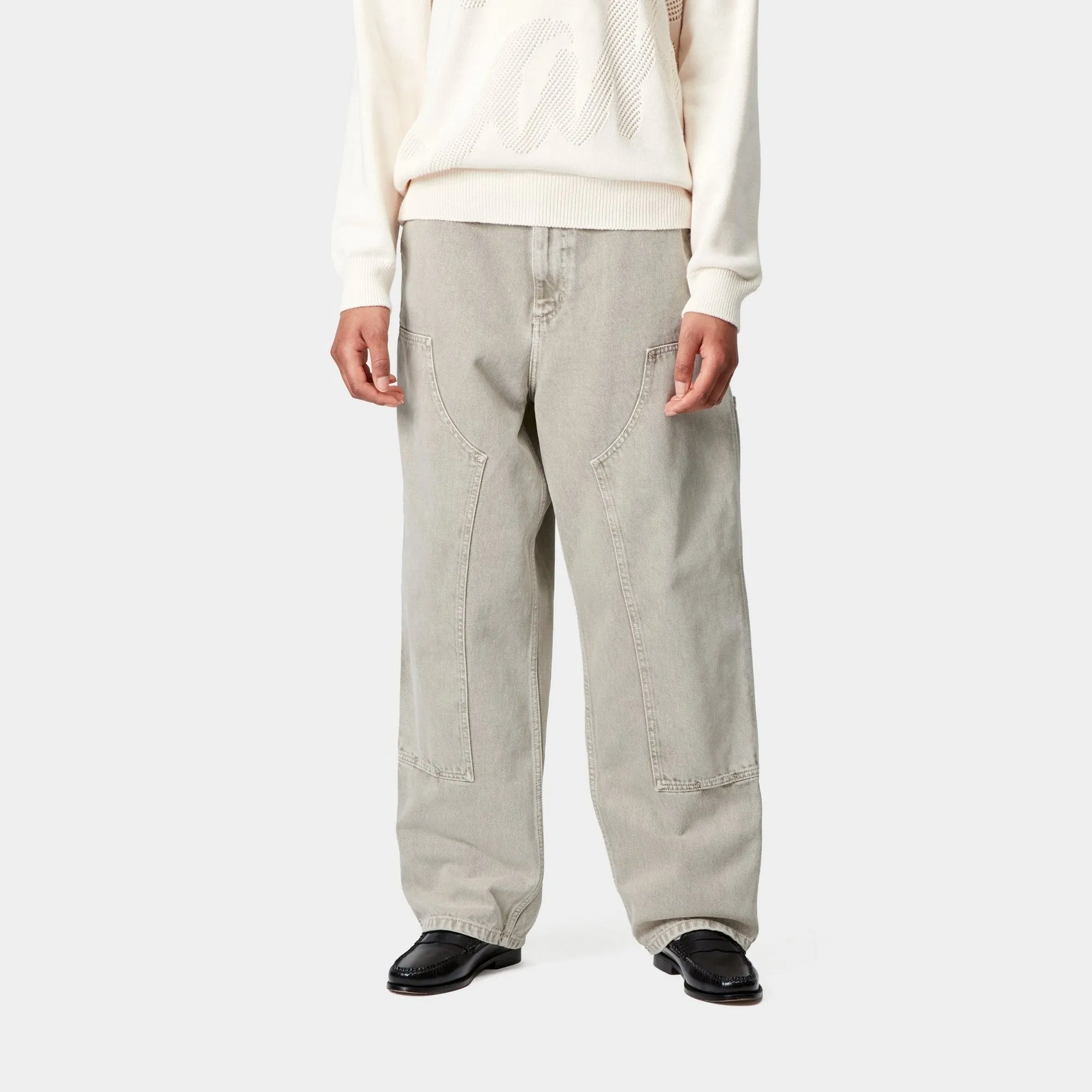 Womens Brandon Double Knee Pant - Chalk Wash | Opuntia Carhartt WIP