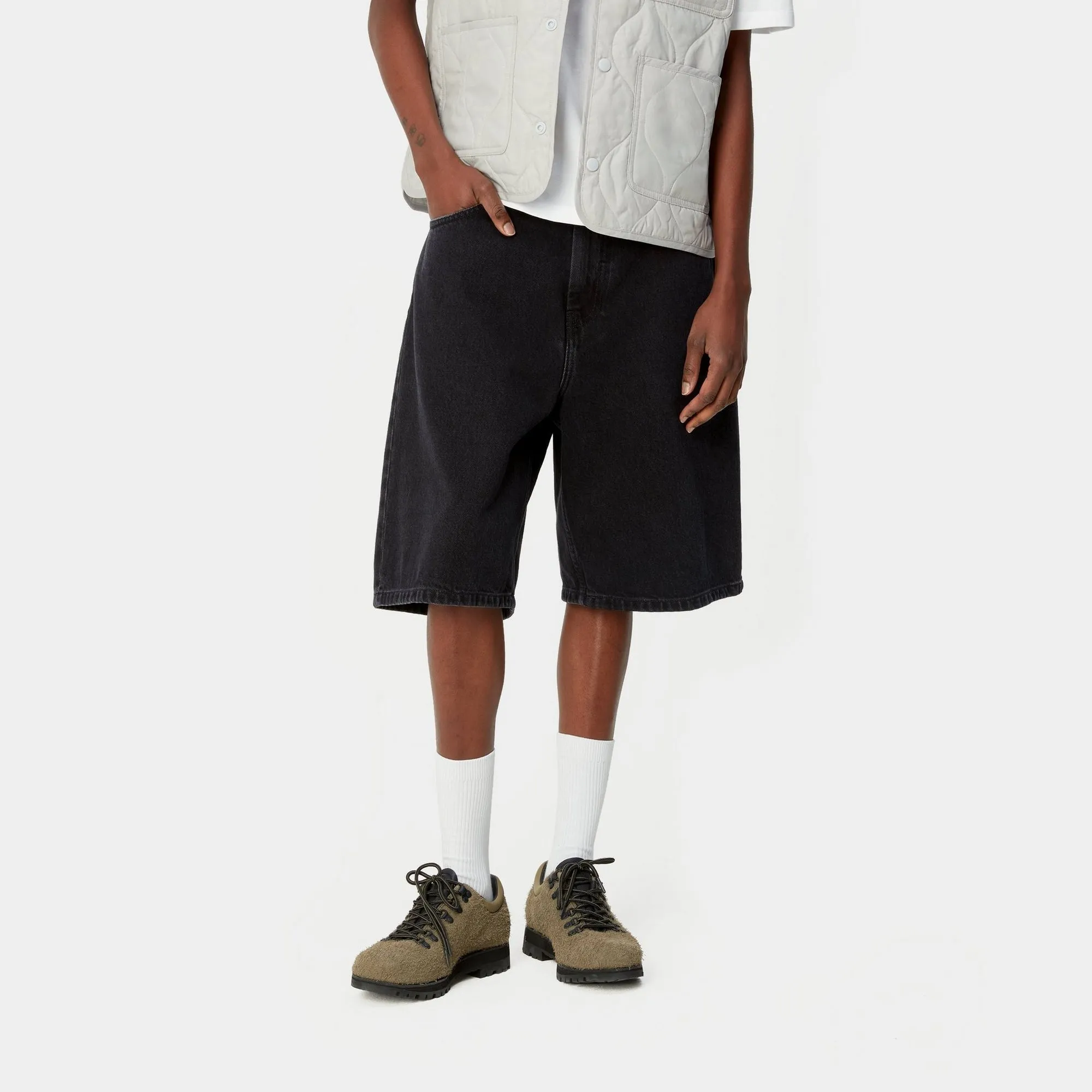 Womens Brandon Short | Black (stone washed) Carhartt WIP