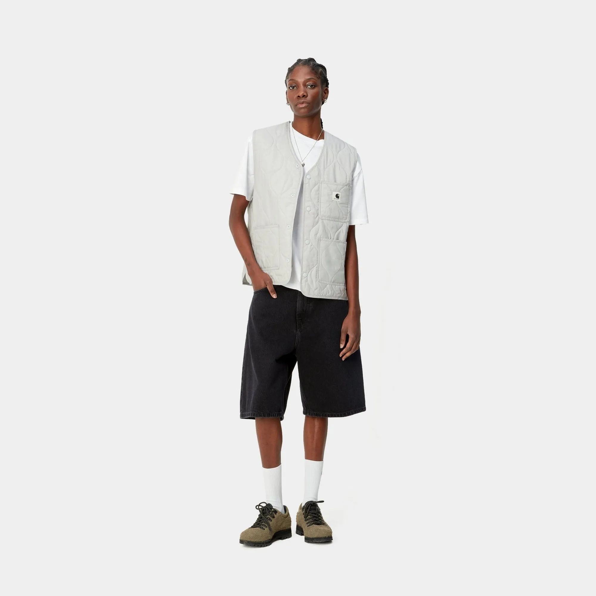 Womens Brandon Short | Black (stone washed) Carhartt WIP