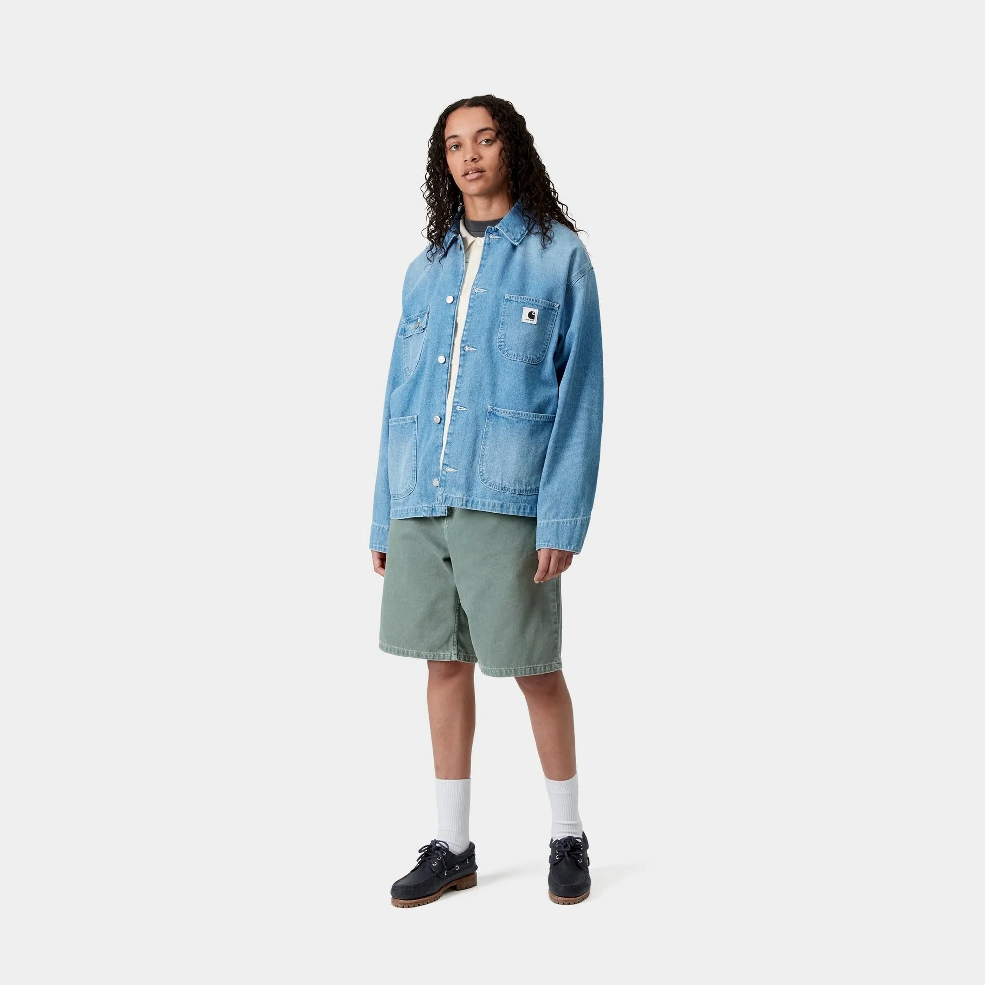 Womens Brandon Short - Twill | Silver Pine (stone dyed) Carhartt WIP