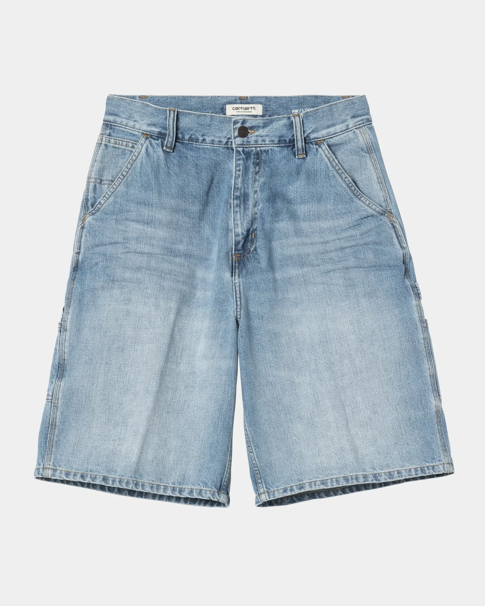 Womens Brandon Single Knee Short | Blue (burst washed) Carhartt WIP