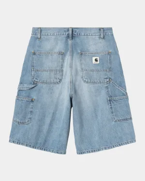 Womens Brandon Single Knee Short | Blue (burst washed) Carhartt WIP