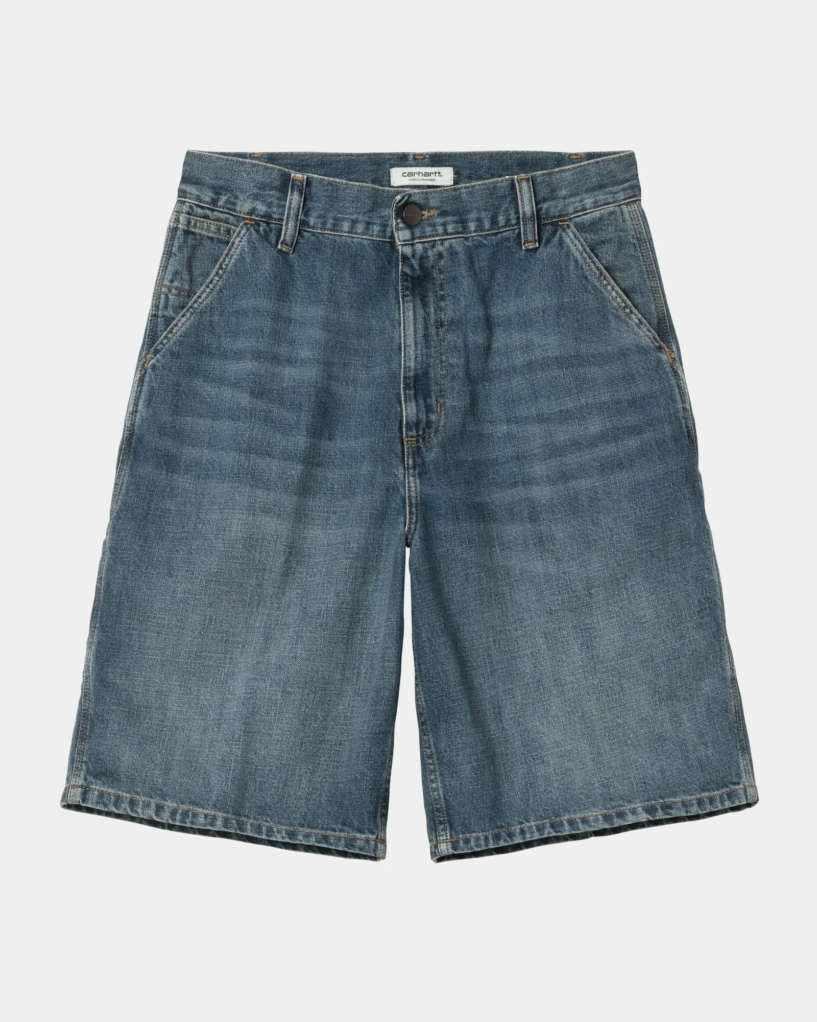 Womens Brandon Single Knee Short | Blue (dark used wash) Carhartt WIP