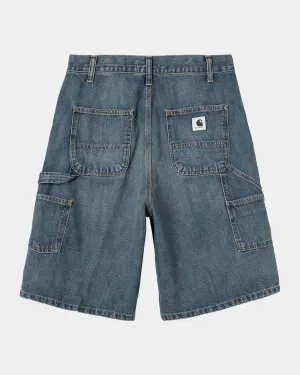 Womens Brandon Single Knee Short | Blue (dark used wash) Carhartt WIP