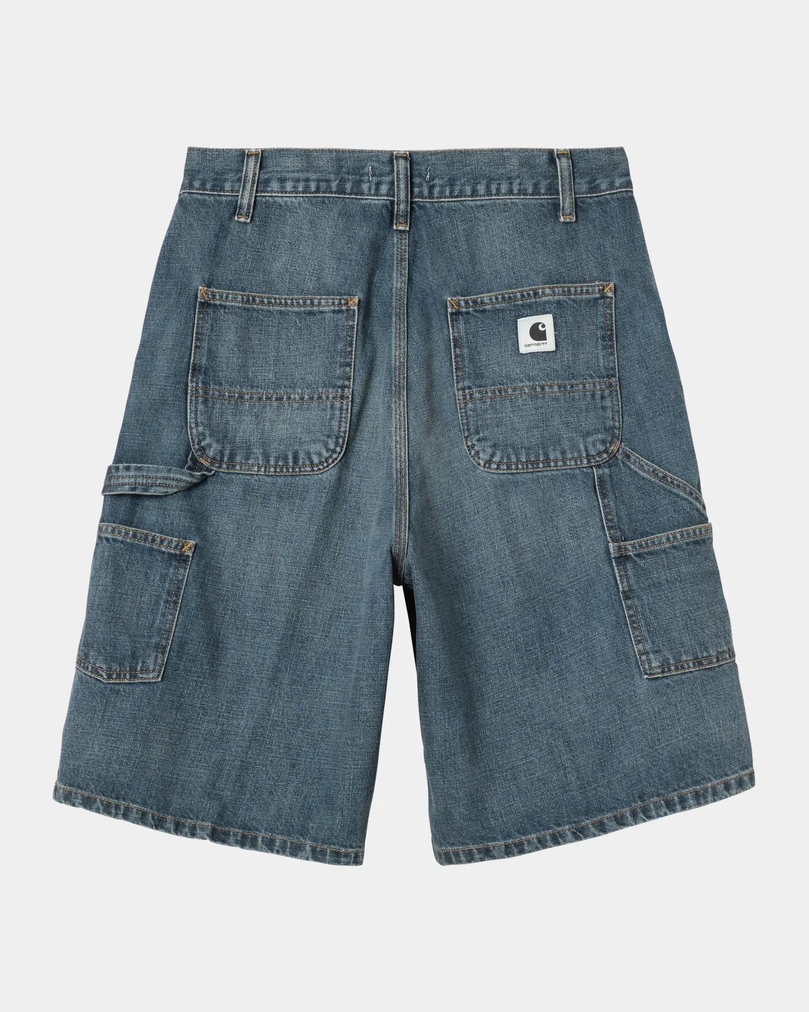 Womens Brandon Single Knee Short | Blue (dark used wash) Carhartt WIP