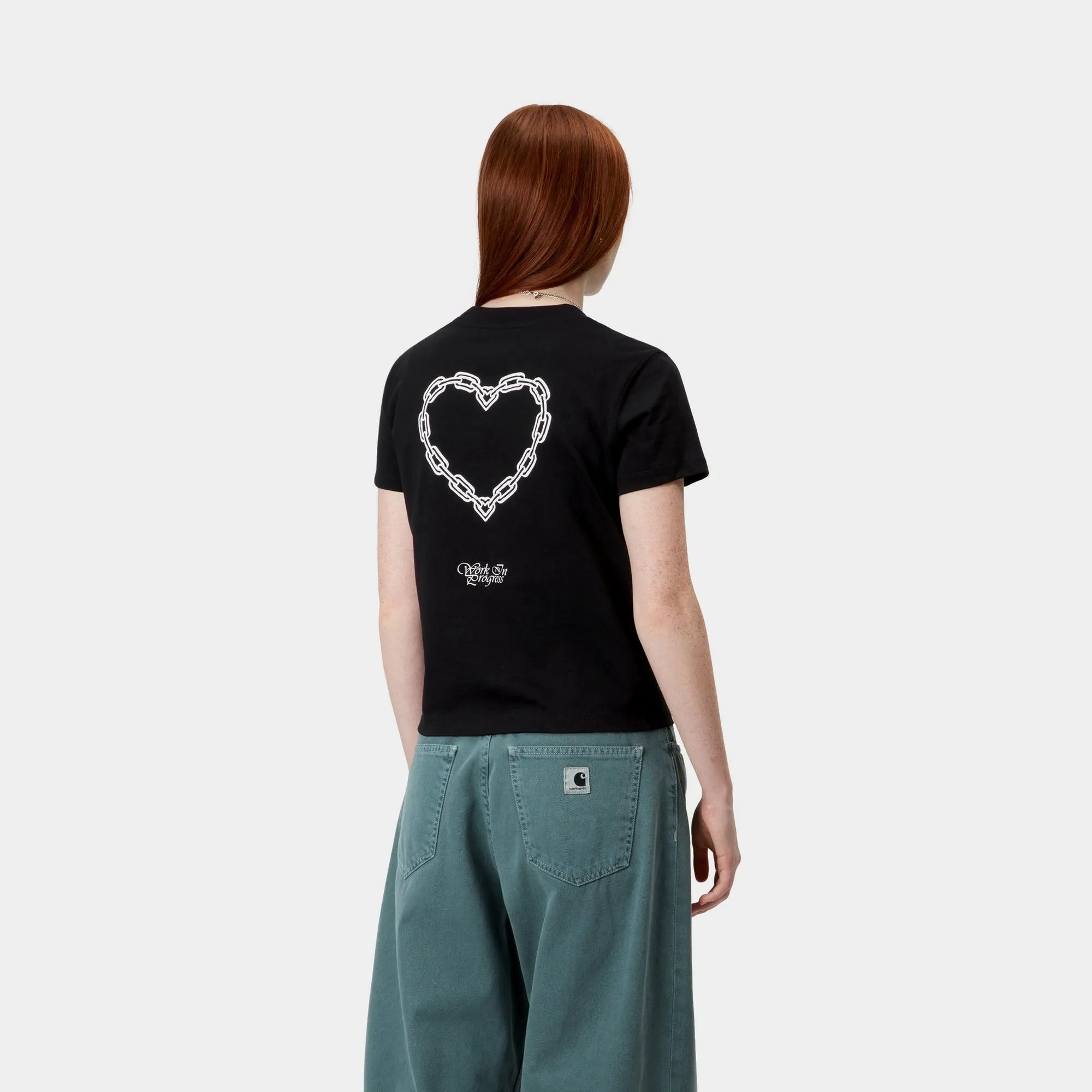 Womens Chained T-Shirt | Black / White Carhartt WIP
