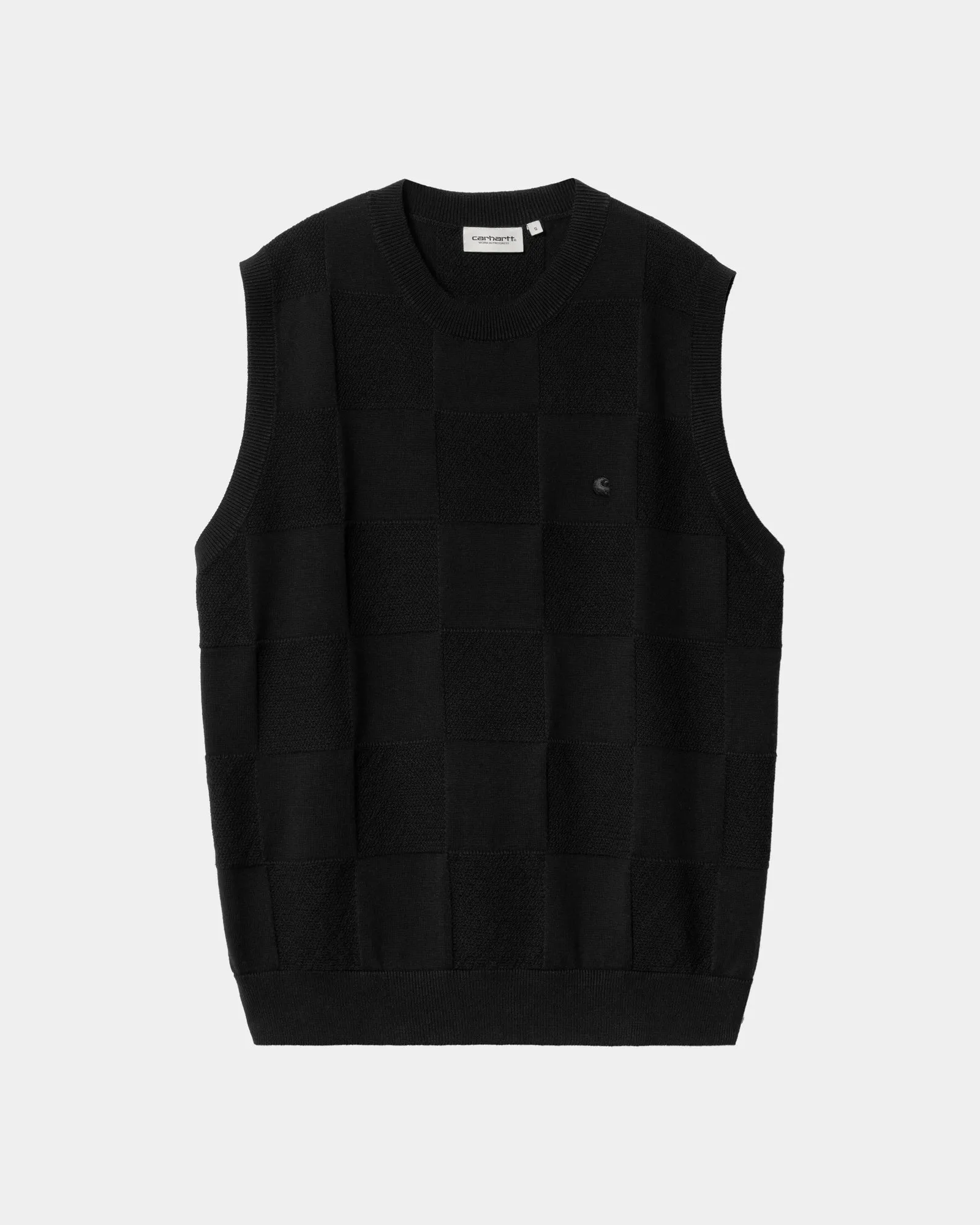 Womens Checker Vest Sweater | Black Carhartt WIP