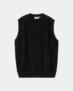 Womens Checker Vest Sweater | Black Carhartt WIP