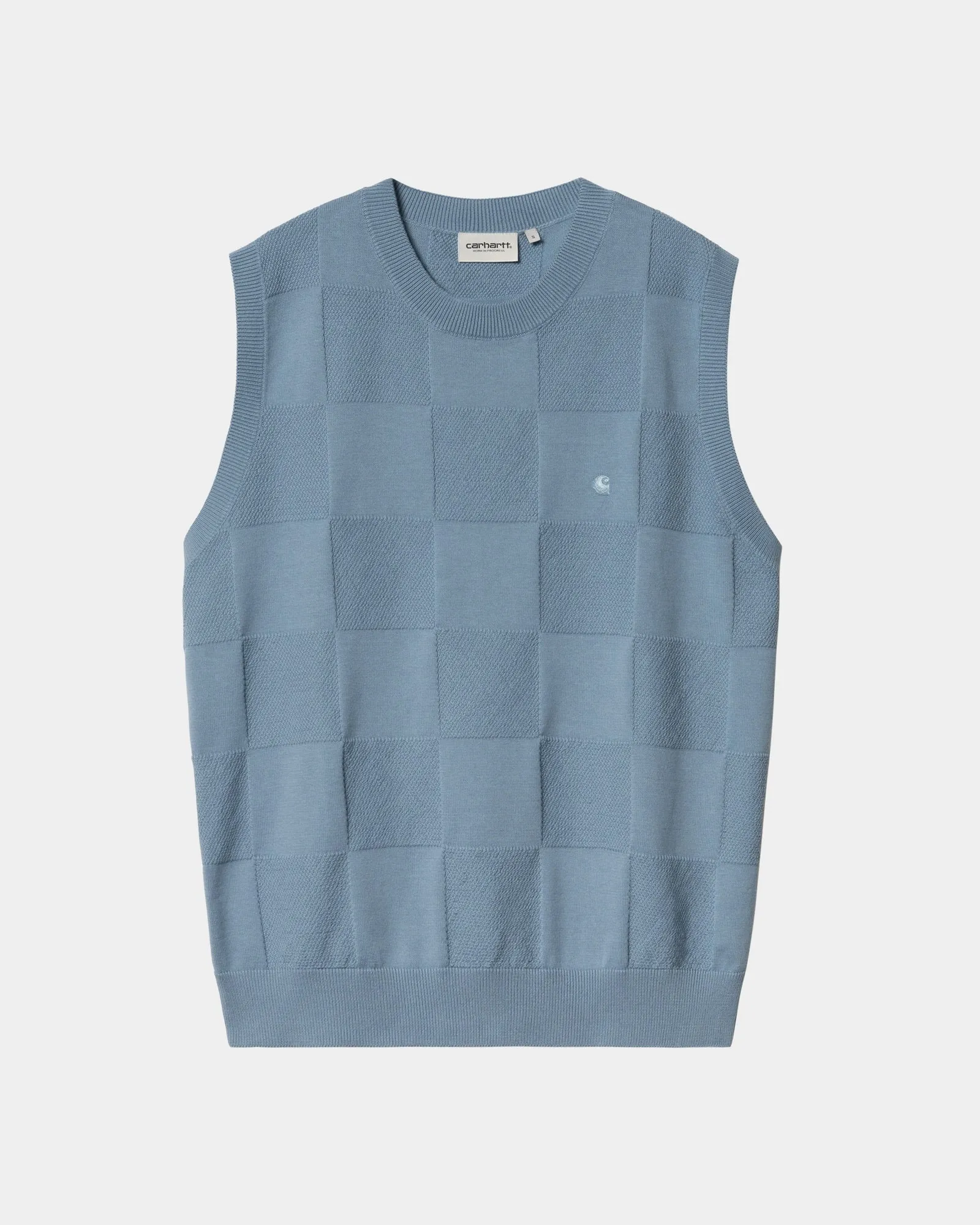 Womens Checker Vest Sweater | Frosted Blue Carhartt WIP