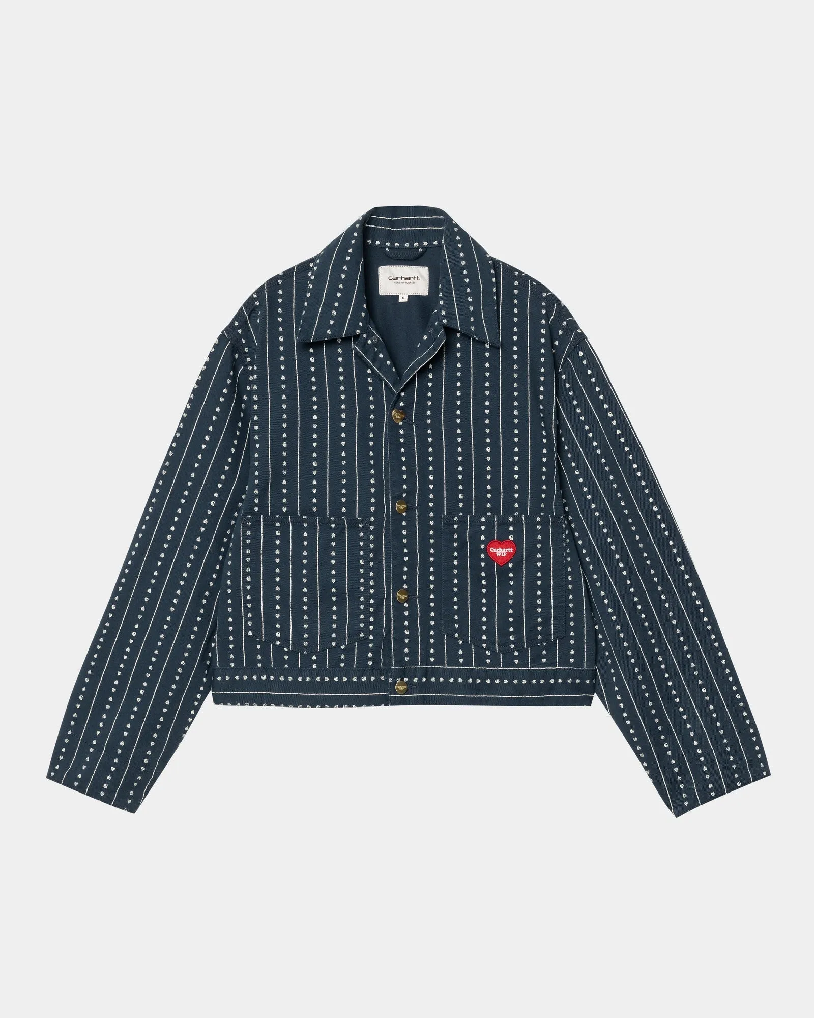 Womens Drewe Jacket | Ink / Natural Heart C Pinstripe Carhartt WIP