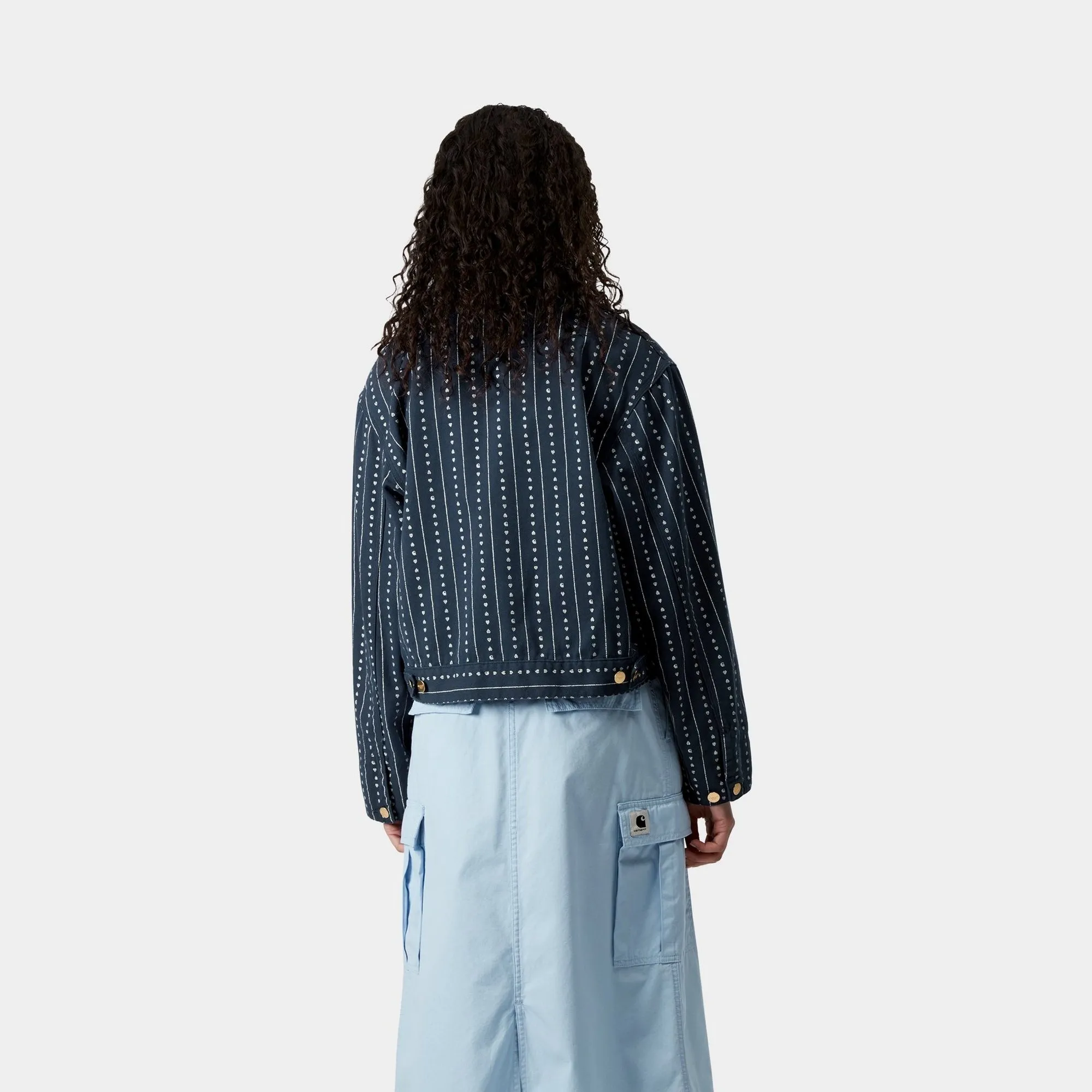Womens Drewe Jacket | Ink / Natural Heart C Pinstripe Carhartt WIP
