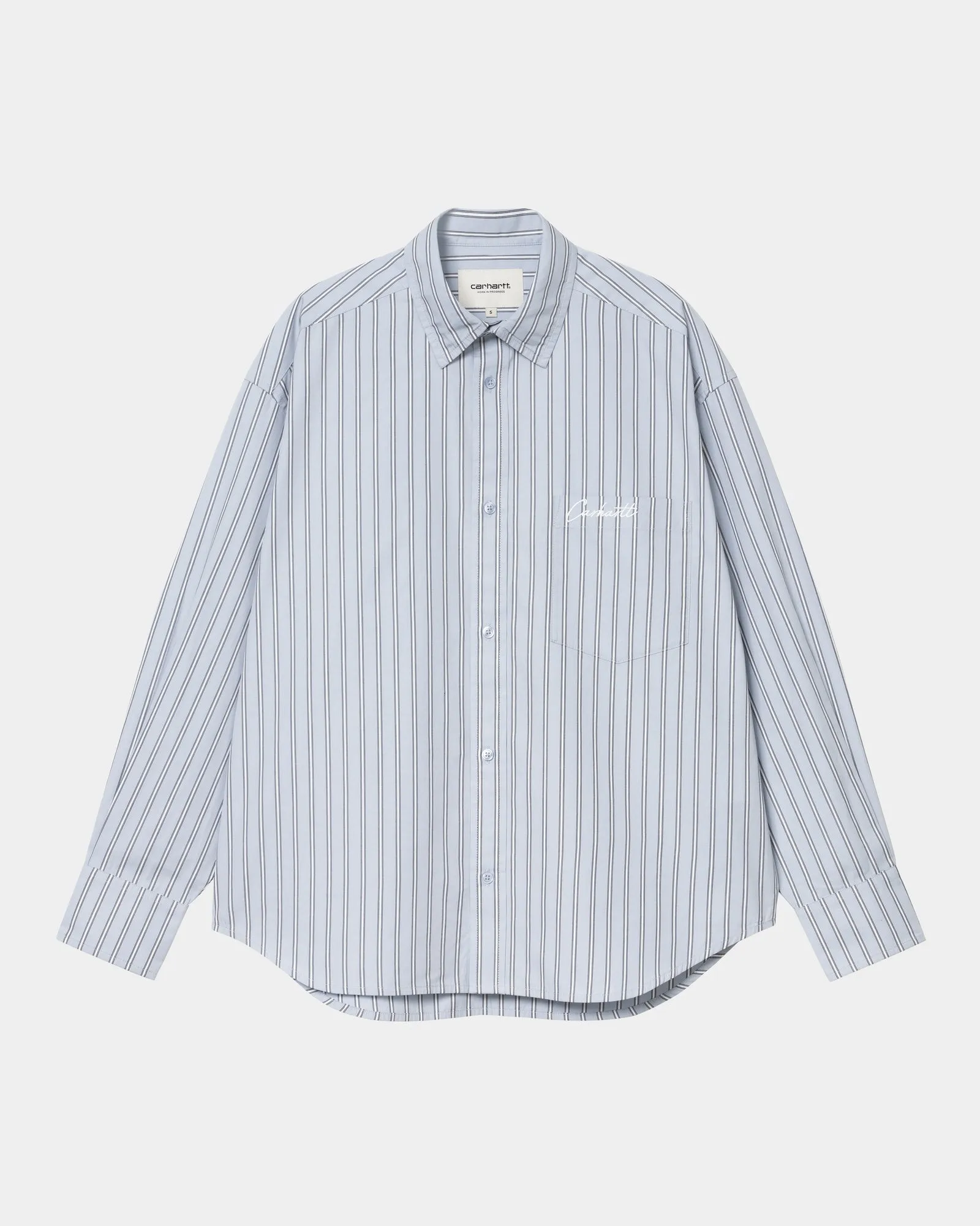 Womens Grimsby Stripe Shirt | Blue Fog Carhartt WIP