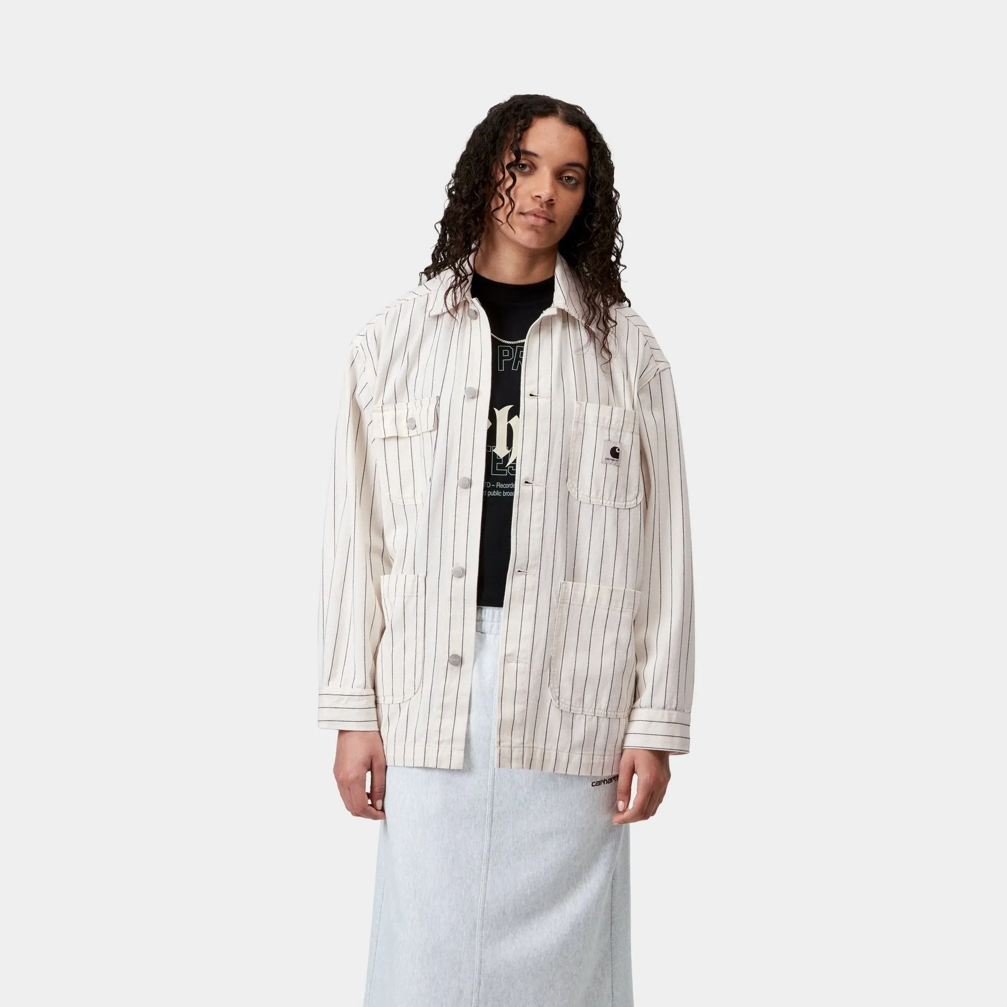 Womens Hendry Coat | Wax / Dark Navy Seaton Stripe Carhartt WIP