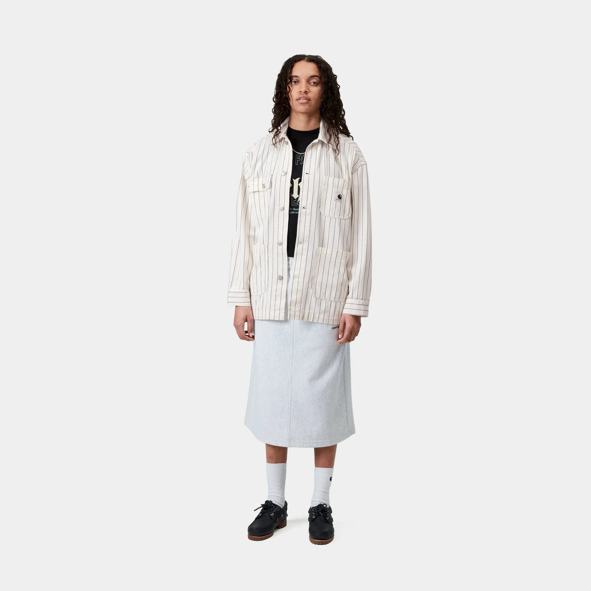 Womens Hendry Coat | Wax / Dark Navy Seaton Stripe Carhartt WIP