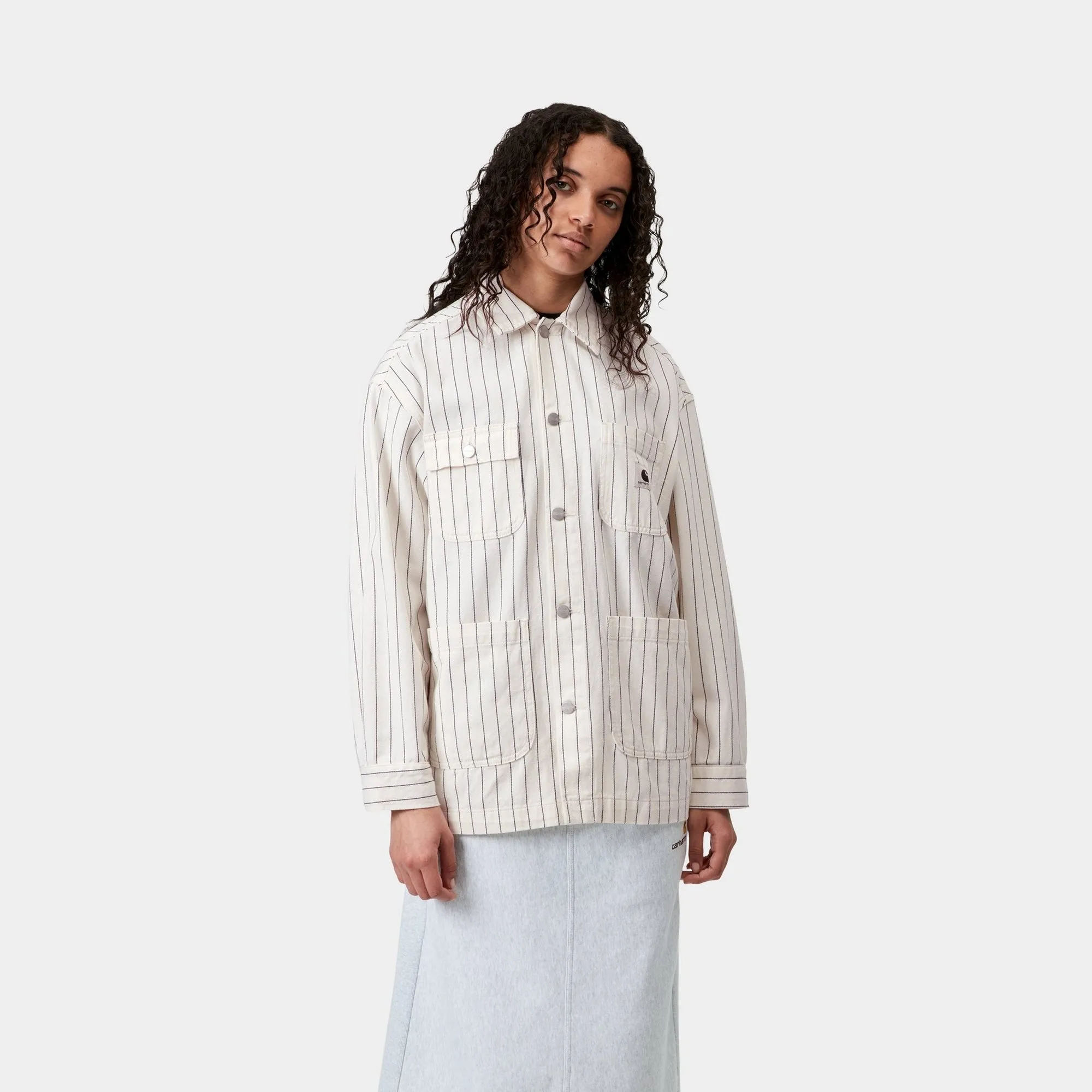 Womens Hendry Coat | Wax / Dark Navy Seaton Stripe Carhartt WIP