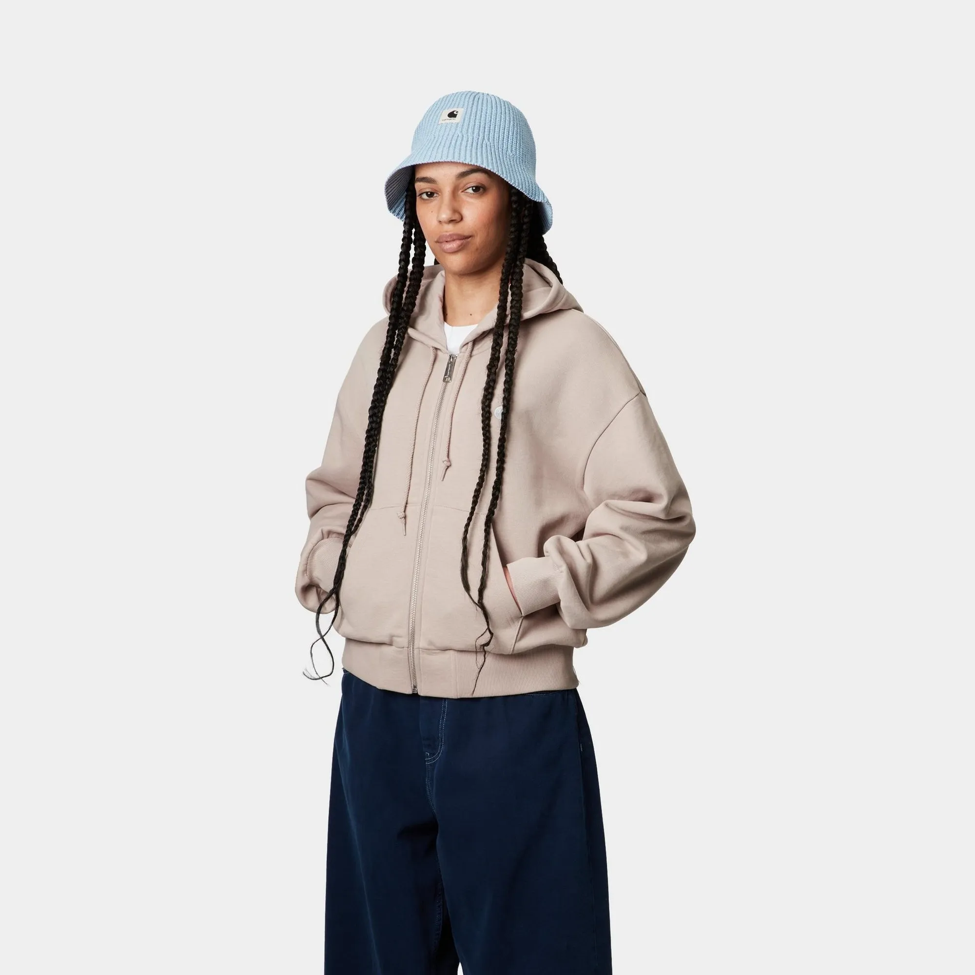Womens Hooded Casey Jacket | Dusky Beige / Silver Carhartt WIP