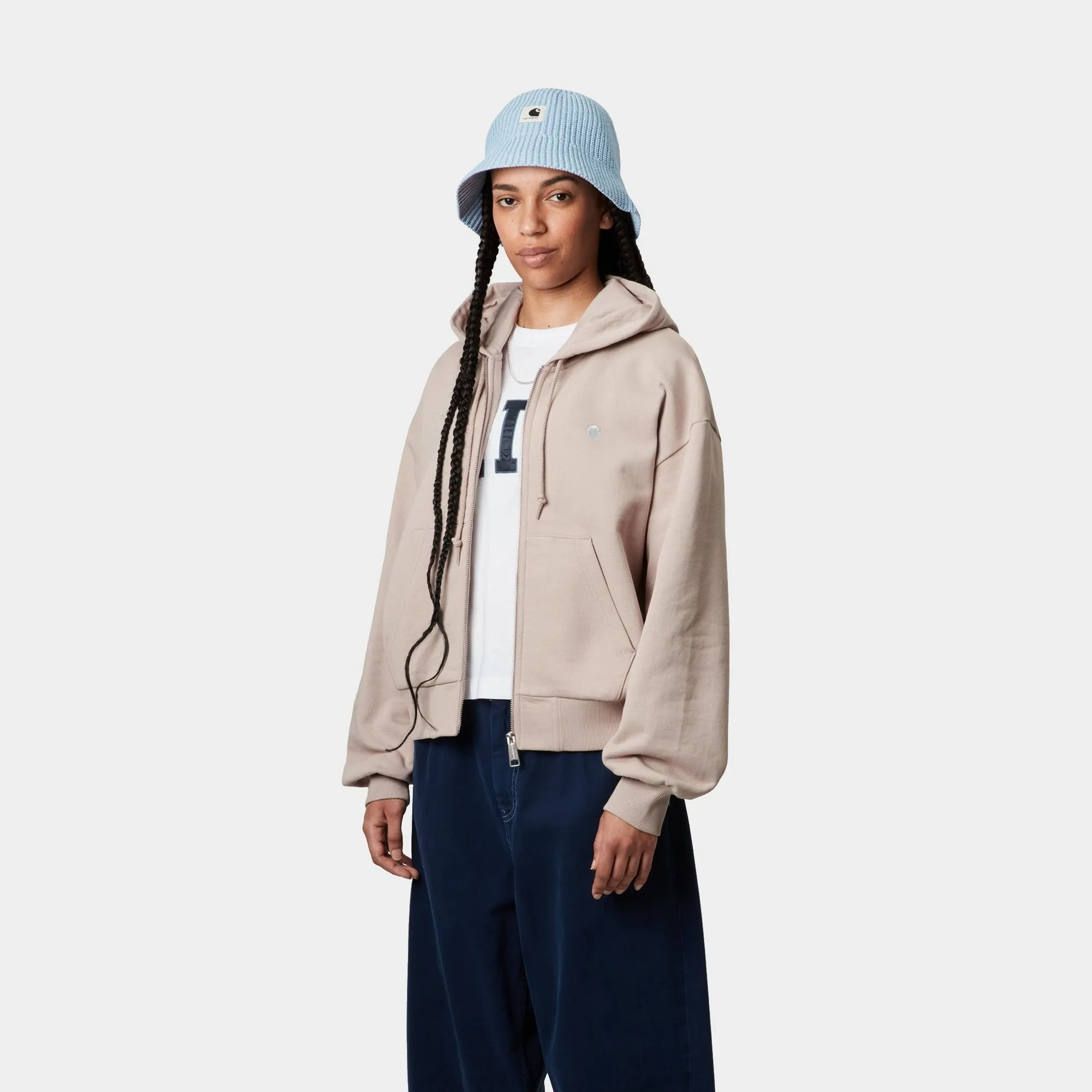 Womens Hooded Casey Jacket | Dusky Beige / Silver Carhartt WIP