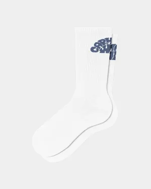 Womens Jazzy Socks | White / Blue Iris Carhartt WIP