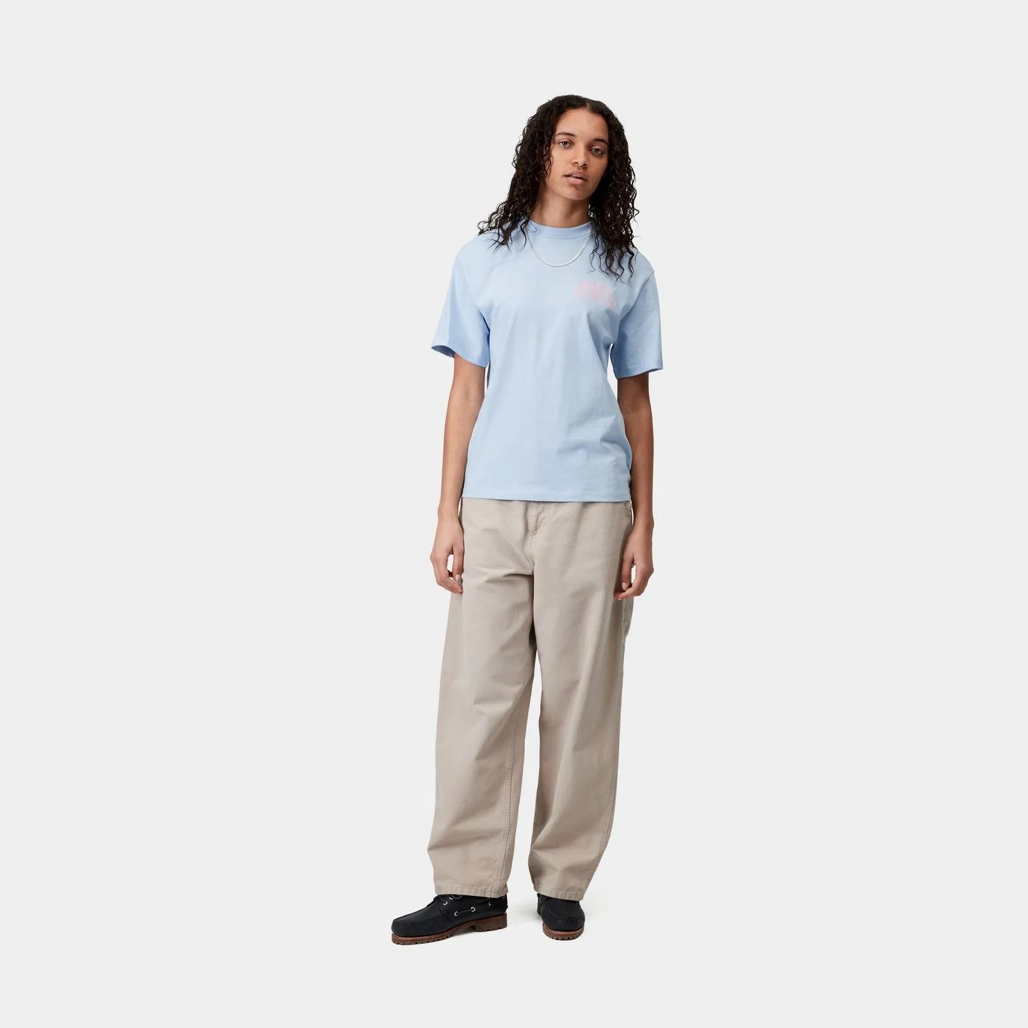 Womens Jazzy T-Shirt | Air Sky / Air Pink Carhartt WIP