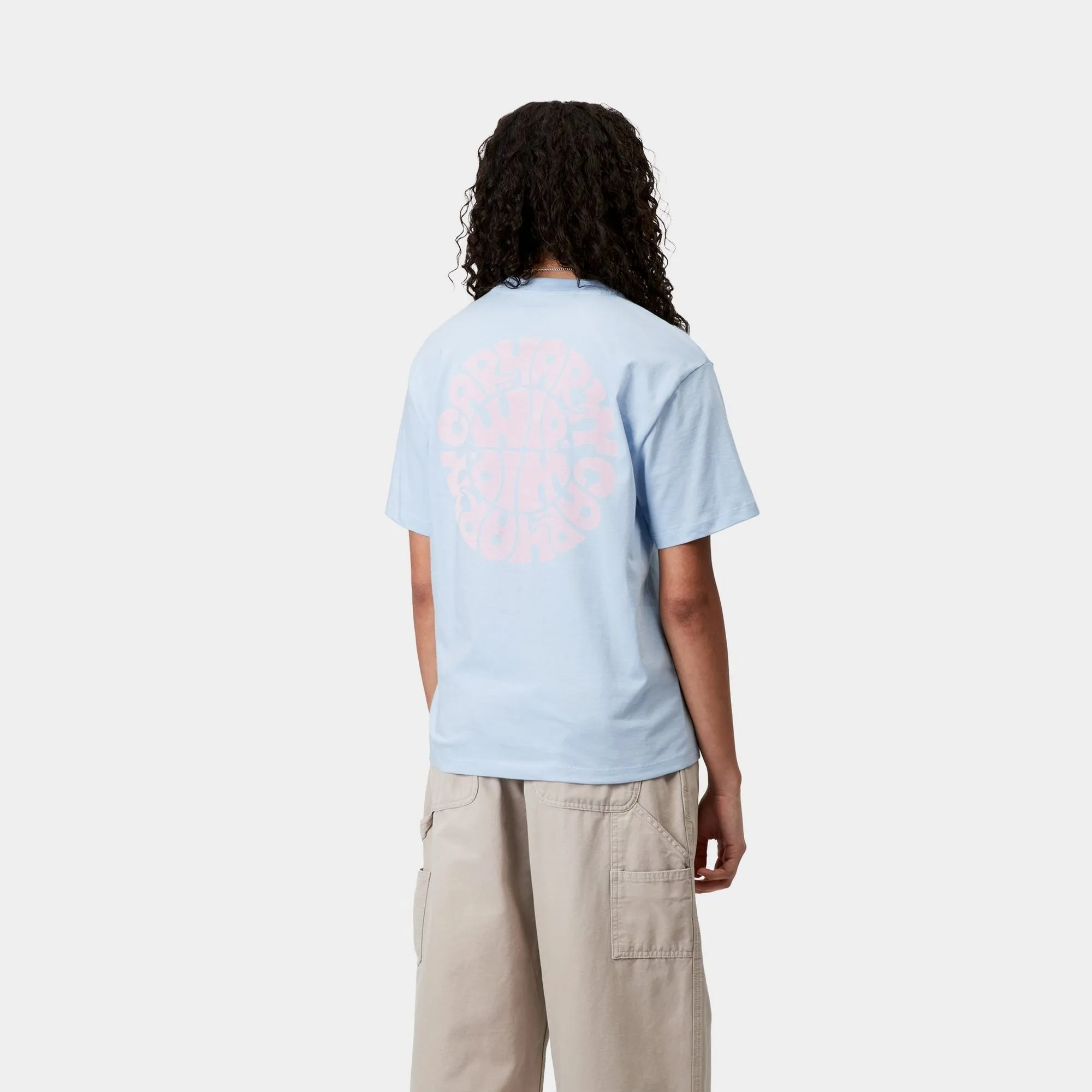 Womens Jazzy T-Shirt | Air Sky / Air Pink Carhartt WIP