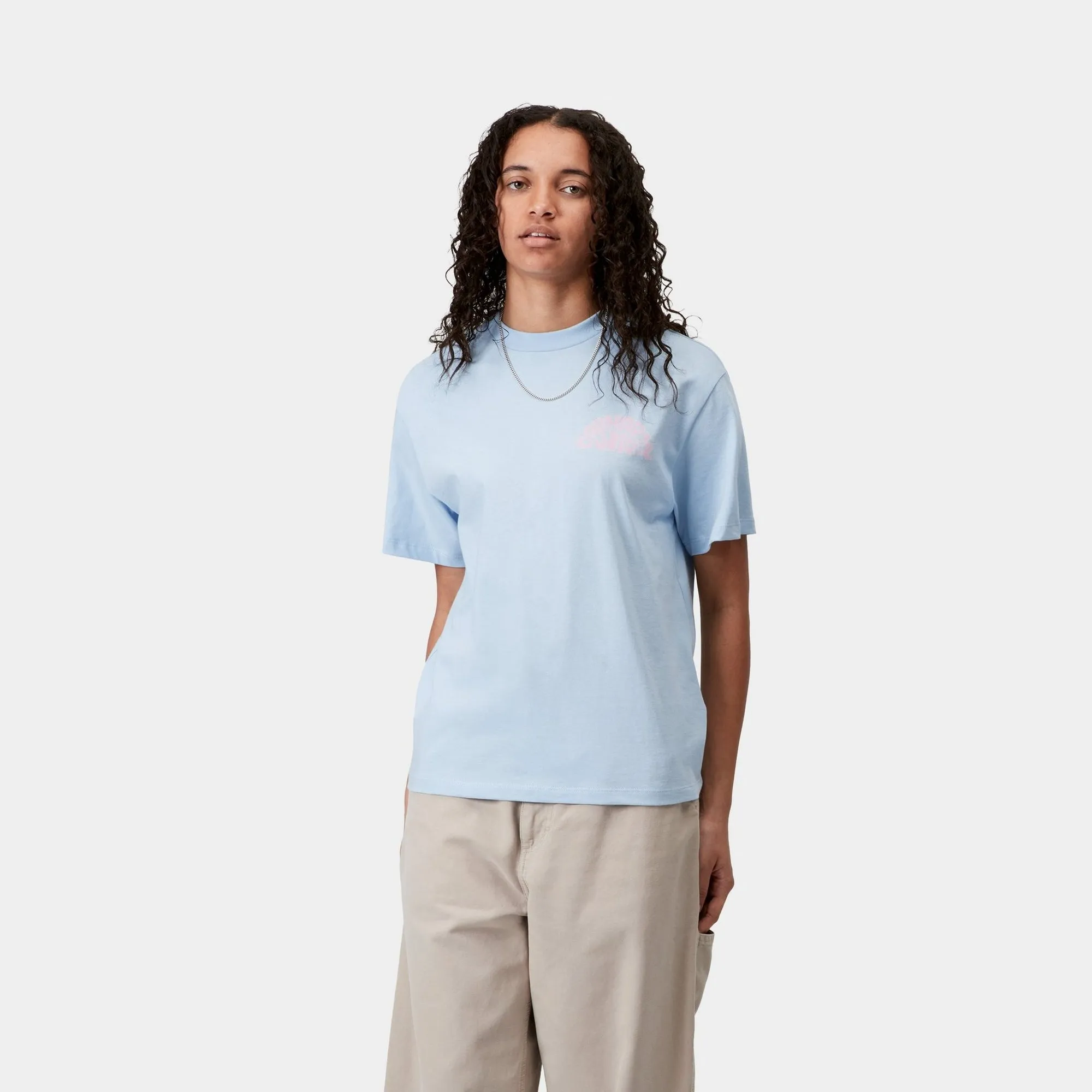 Womens Jazzy T-Shirt | Air Sky / Air Pink Carhartt WIP