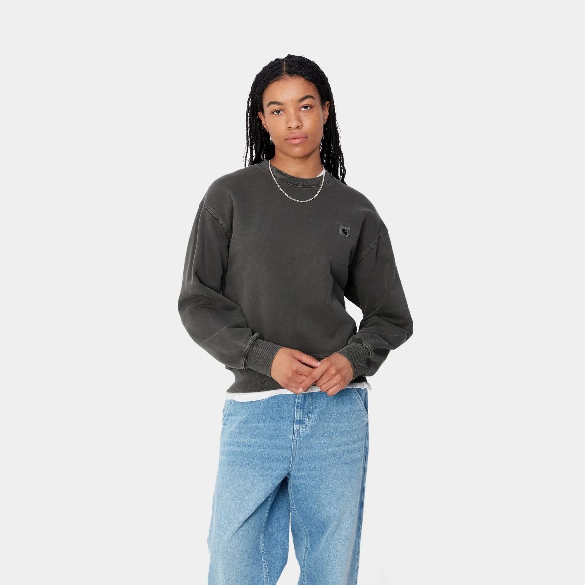 Womens Nelson Sweatshirt | Graphite Carhartt WIP
