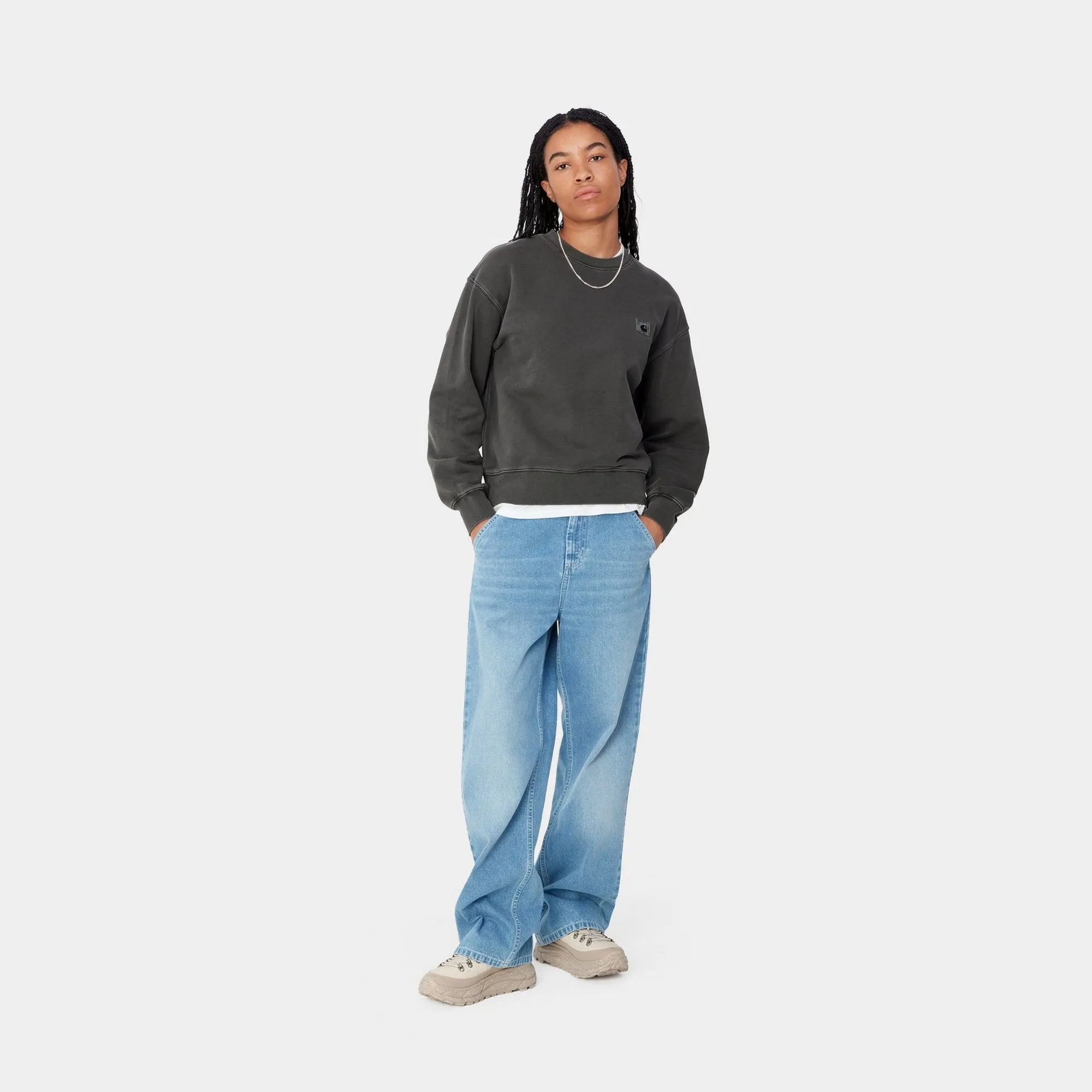 Womens Nelson Sweatshirt | Graphite Carhartt WIP