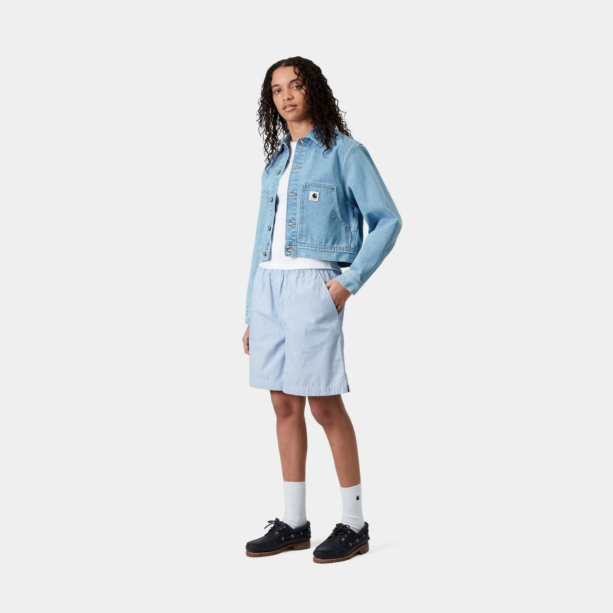 Womens Nota Short | Bluebird Bova Stripe Carhartt WIP