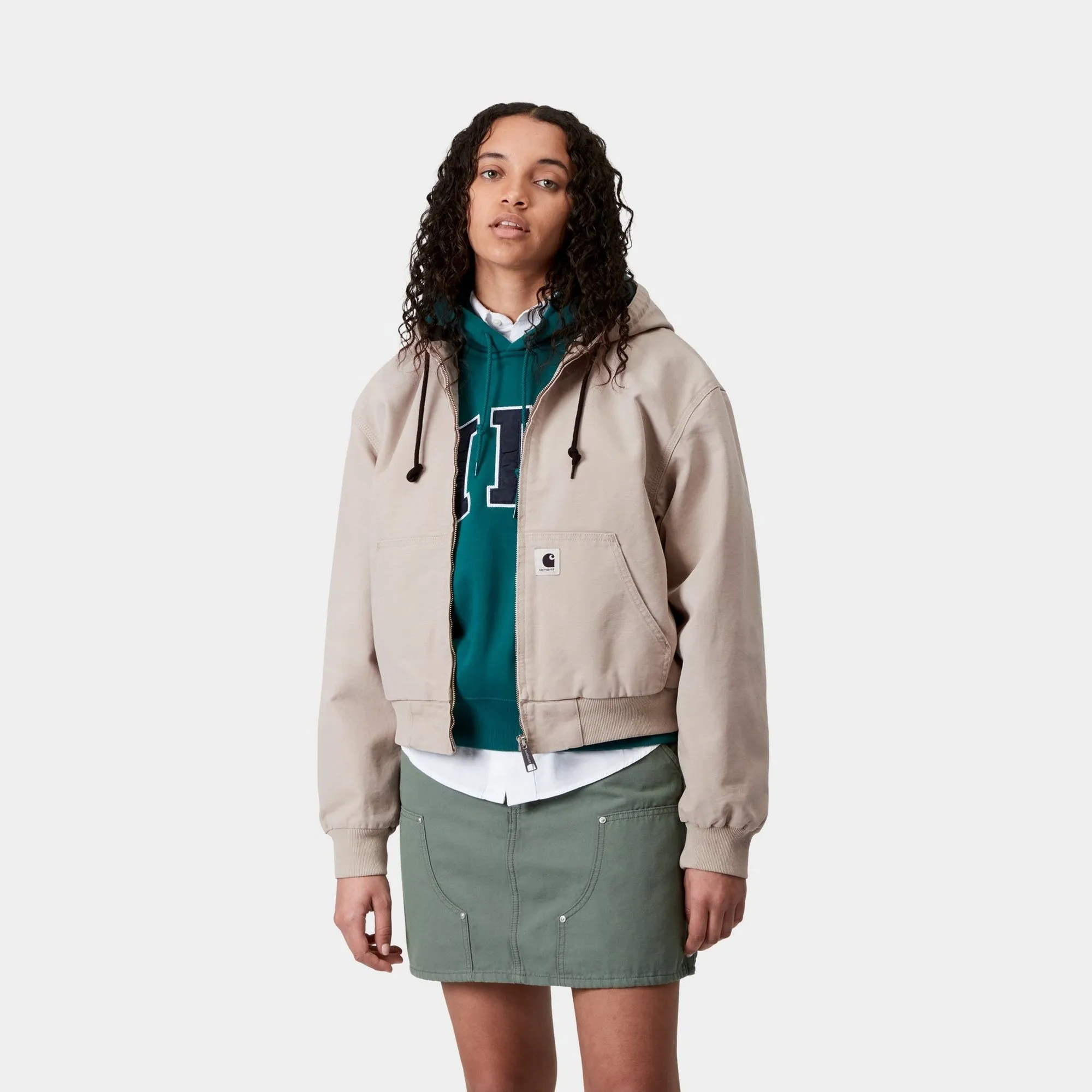 Womens OG Active Jacket (Spring) - Stone Canvas | Dusky Beige Carhartt WIP